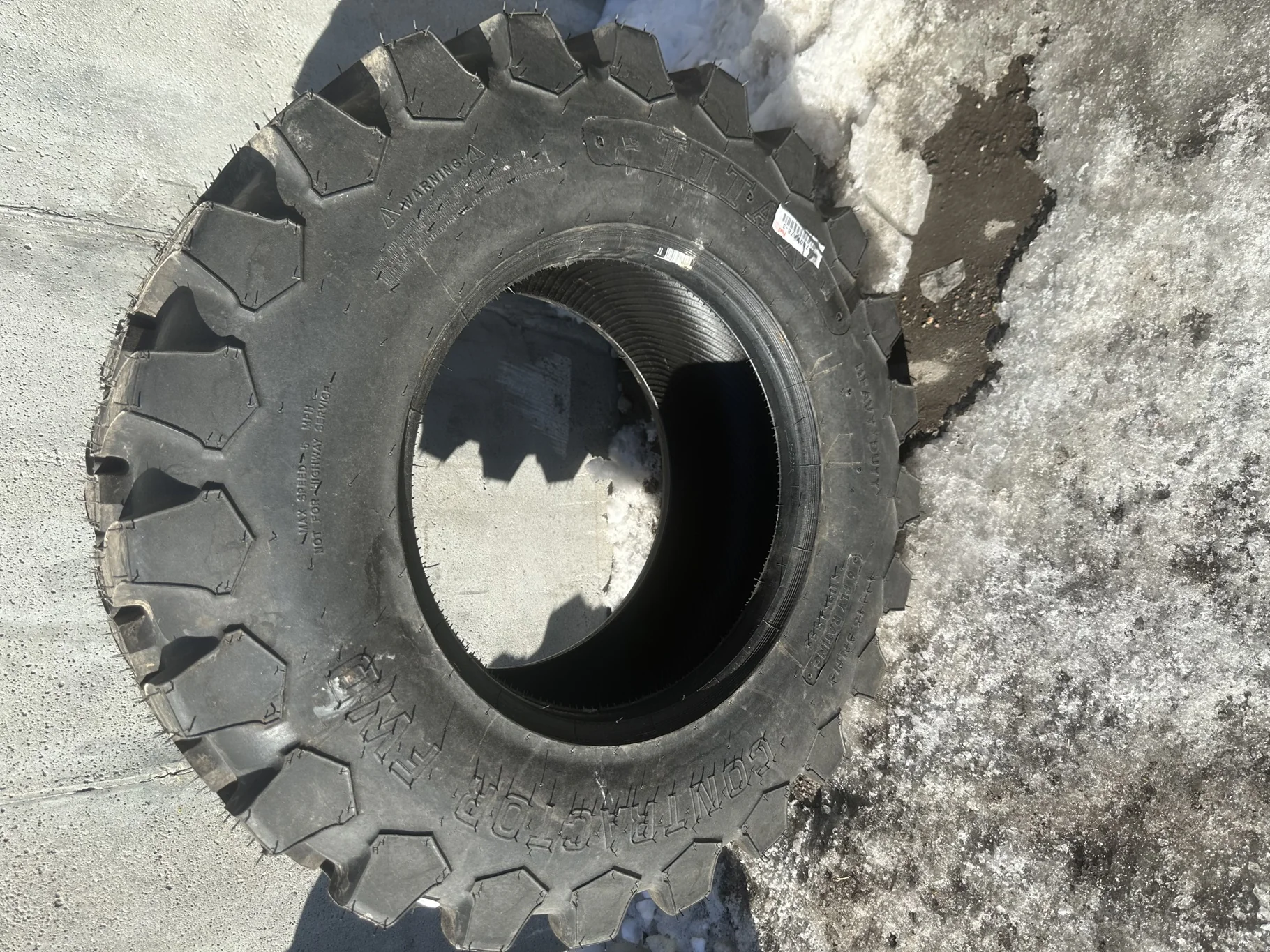 Used 12-16.5 Titan Contractor FWD  R-4 (6Ply) TL image 2
