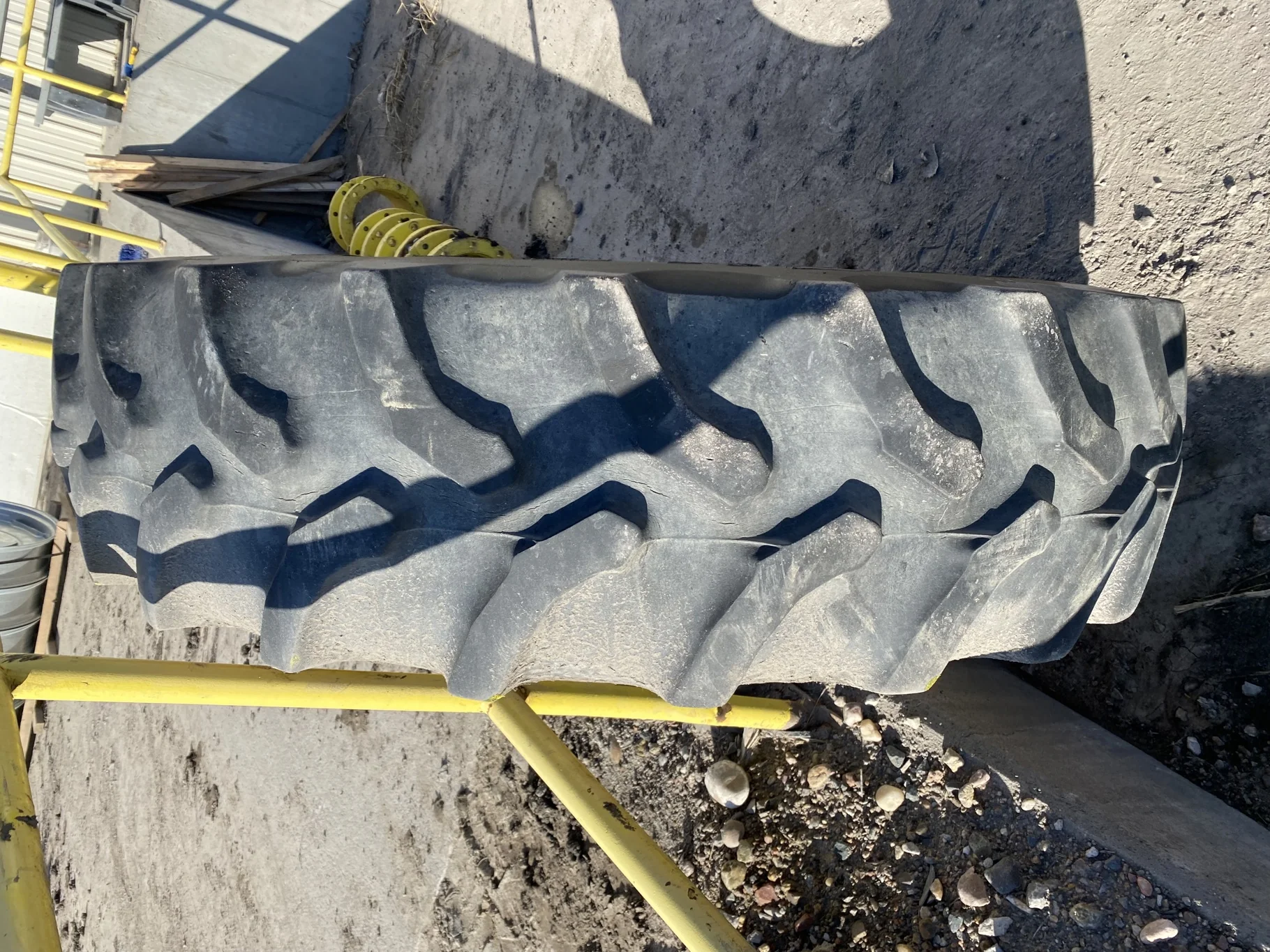 Used 380/85R34 Goodyear Ultra Torque Radial DT712 137A8 TL 40% - lug cuts; stubble; weathering; image 3