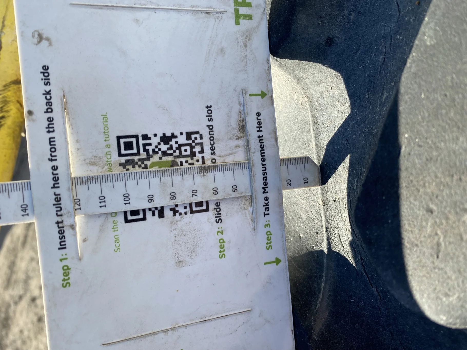Used 380/85R34 Goodyear Ultra Torque Radial DT712 137A8 TL 40% - lug cuts; stubble; weathering; image 4