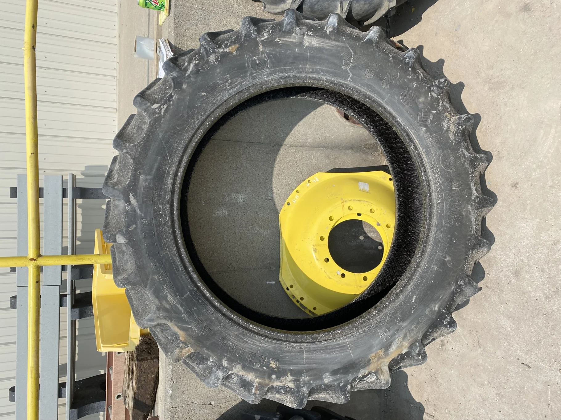 Used 380/80R38 Firestone Radial All Traction DT R-1W 142B TL 60% - sidewall cracks/cuts, roadwear, s image 5