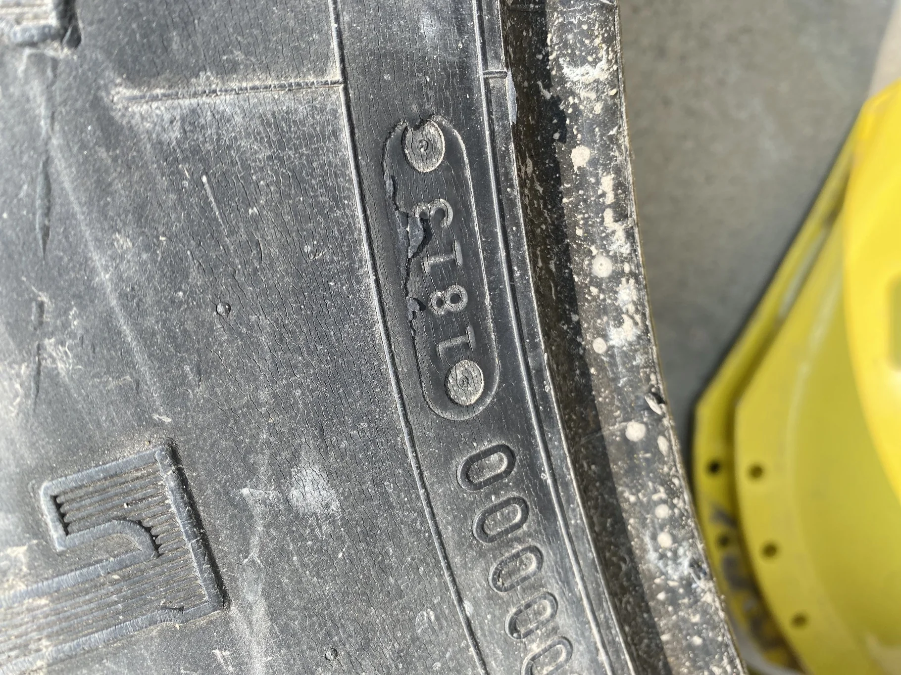 Used 380/80R38 Firestone Radial All Traction DT R-1W 142B TL 60% - sidewall cracks/cuts, roadwear, s image 7