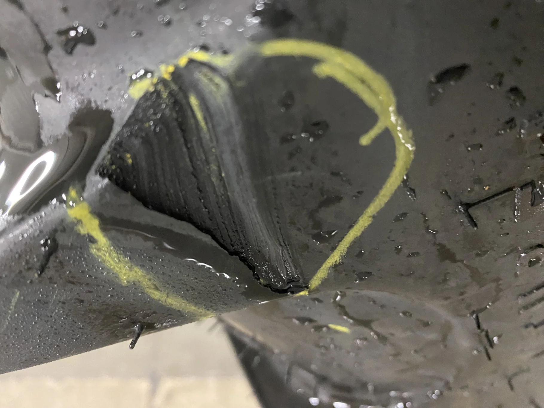 USED 11.2-38 Farmboy Agri Storm 2 95-100% Has chunk missing out of tread image 4