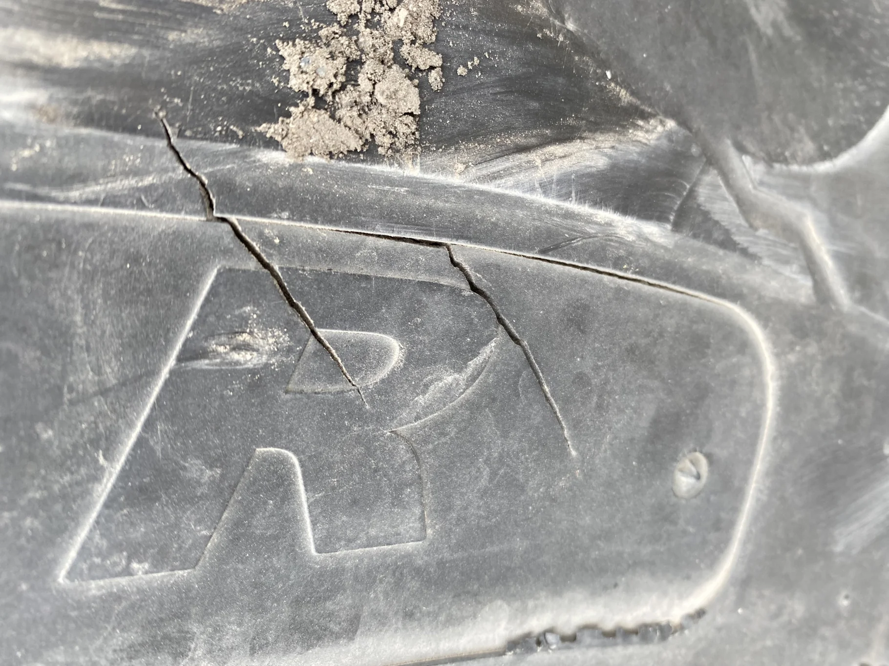 Used 340/85R28 Carlise FSTR 127A8 TL 70% (sidewall cuts, wreathing, road wear, lug cuts) image 6