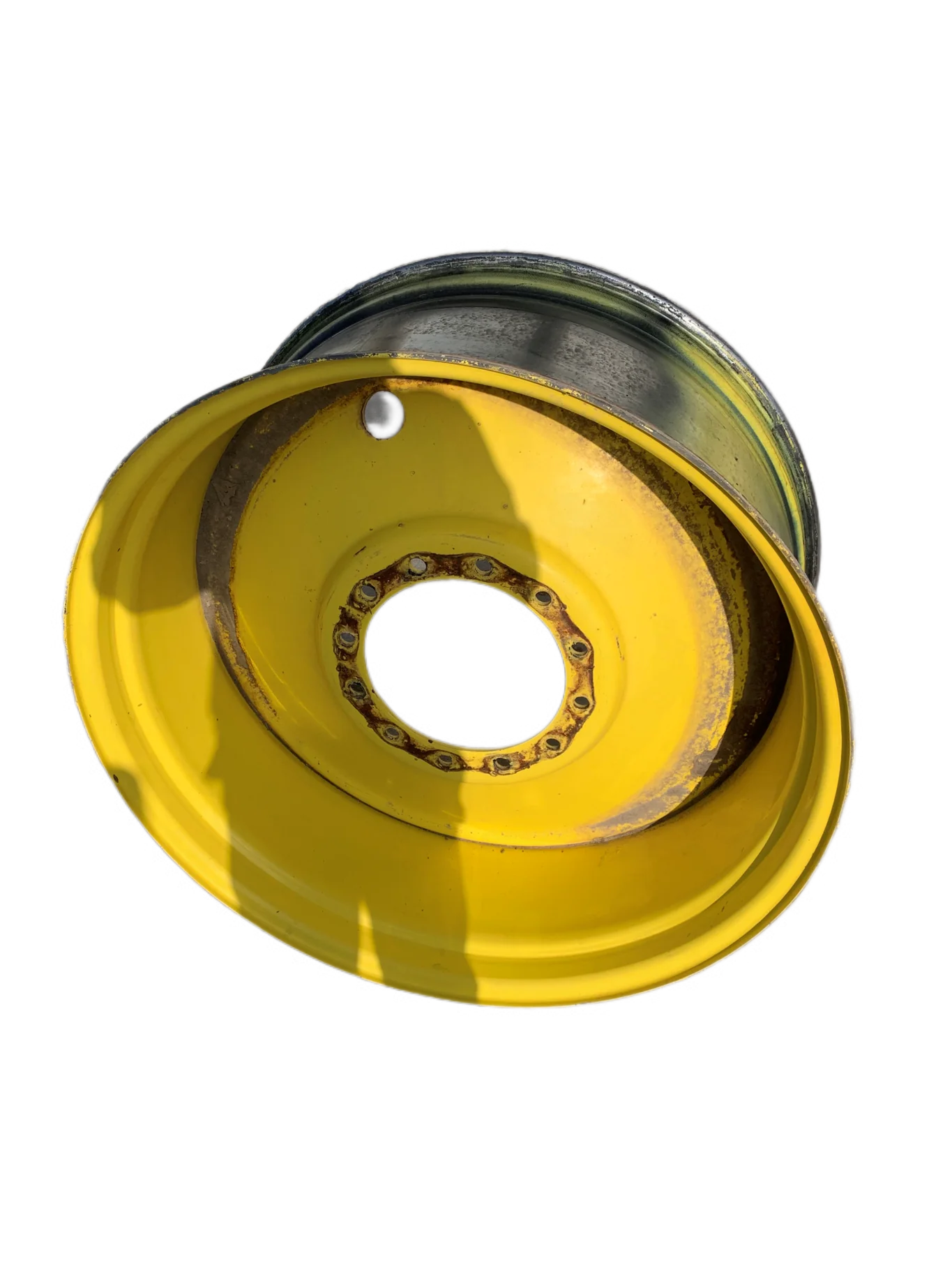 Used 18 X 38 John Deere Yellow Sprayer Wheels (Peeling Paint; Rust on Flange) image 3