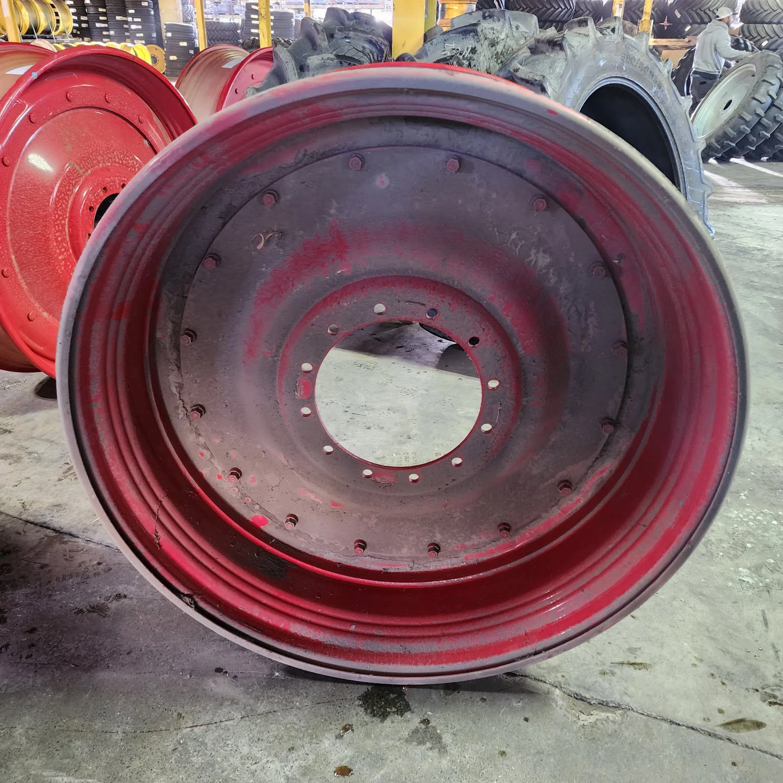 Used 15 X 50 12-30.37.-28.44 (.906) Stub Disc Fendt Red Wheel image 2