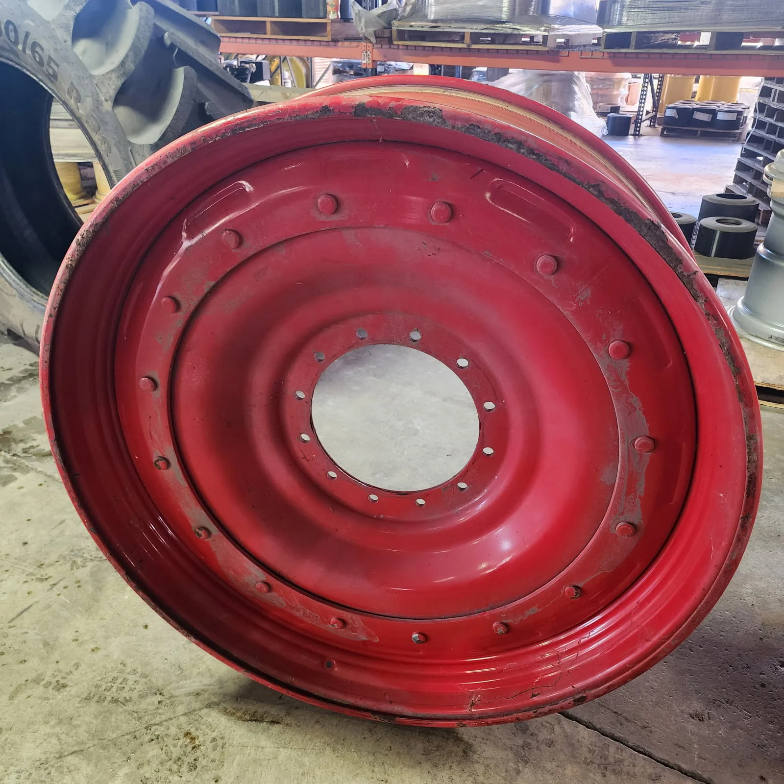 Used 15 X 50 12-30.37.-28.44 (.906) Stub Disc Fendt Red Wheel image 3