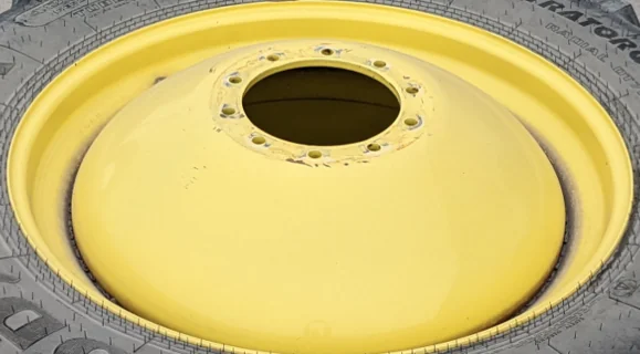 USED 16 x 42 10-13.187-11.07-12.4 (OUTSIDE) DOLLY DUAL YELLOW WHEEL image 2