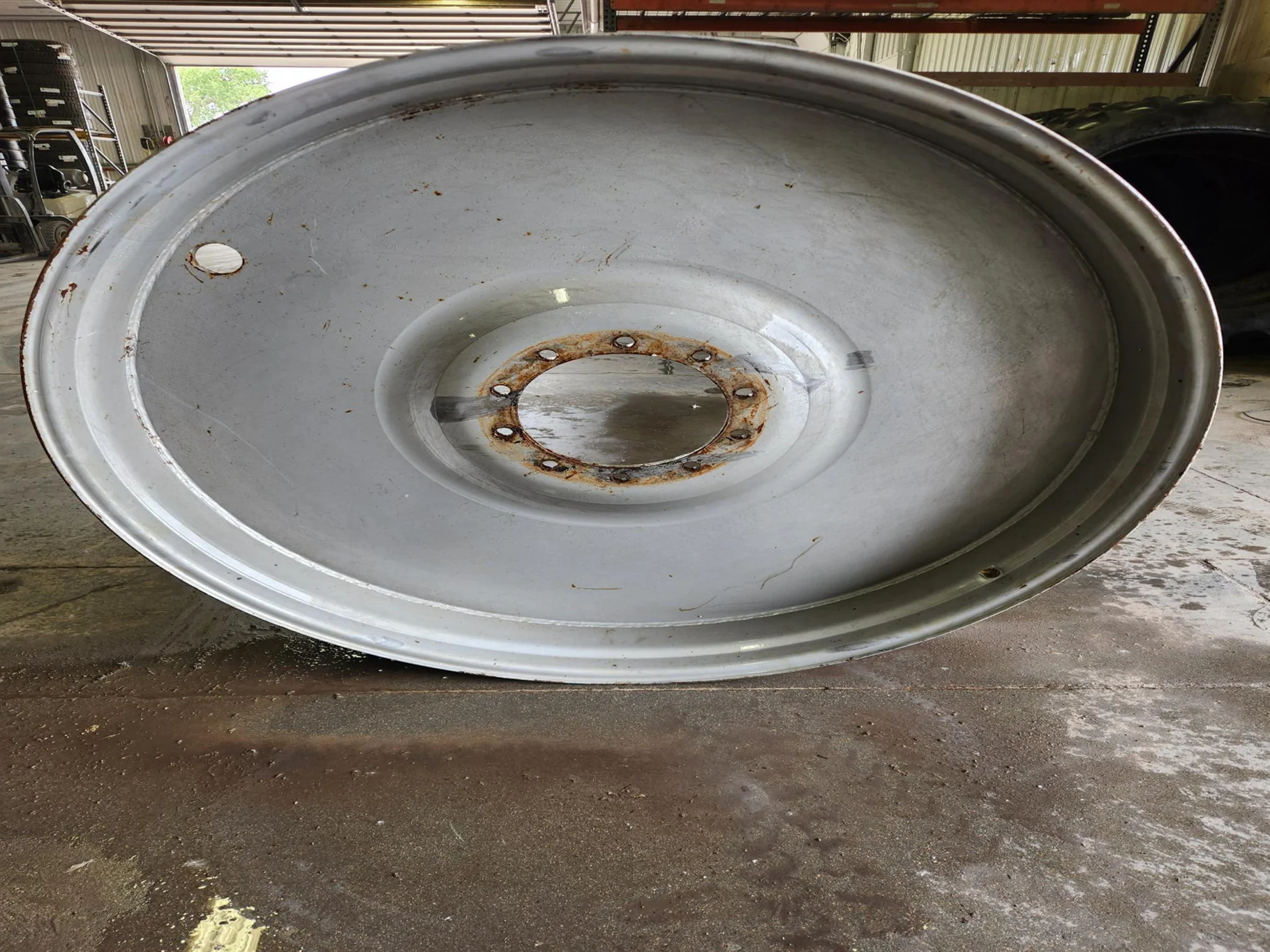 Used 12 x 54 10 Bolt Dual Case Silver Wheel