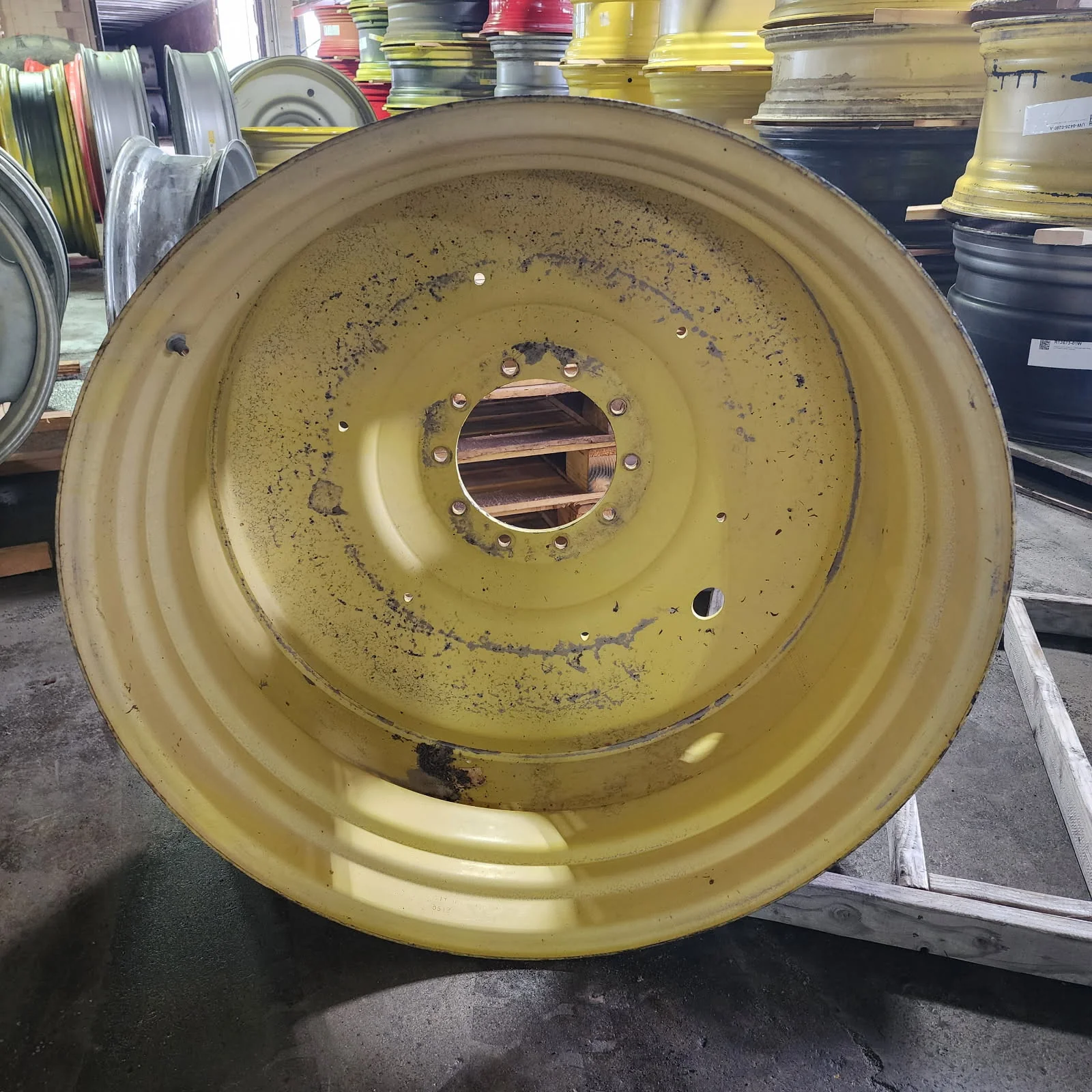 Used 20 X 42 10-13.19-11.07 -2"BS Titan Dual Yellow Wheel image 2