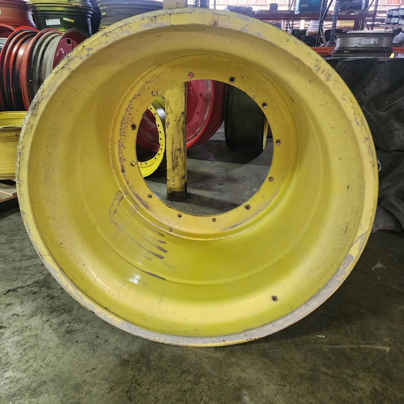 Used 44 X 46 12-32.047-30.078 13"BS Titan Rim & Rail Yellow Wheel image 3