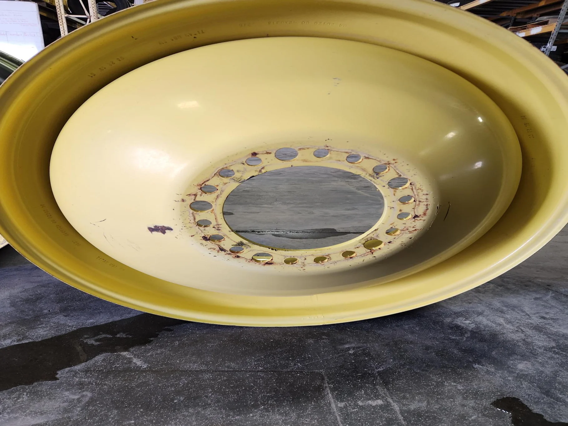 Used 18 X 42 20-13.189-10.5-15.00 (Outside) Dolly Dual Yellow Wheel image 3