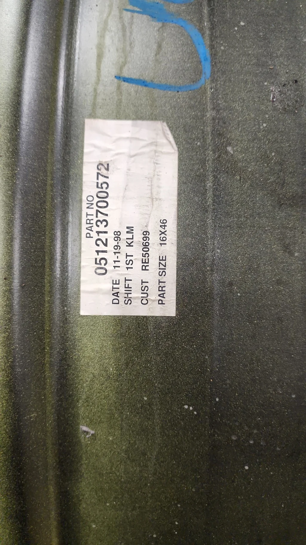 Used 16 x 46 12-32.047-30.078-3.19 Yellow Wheel