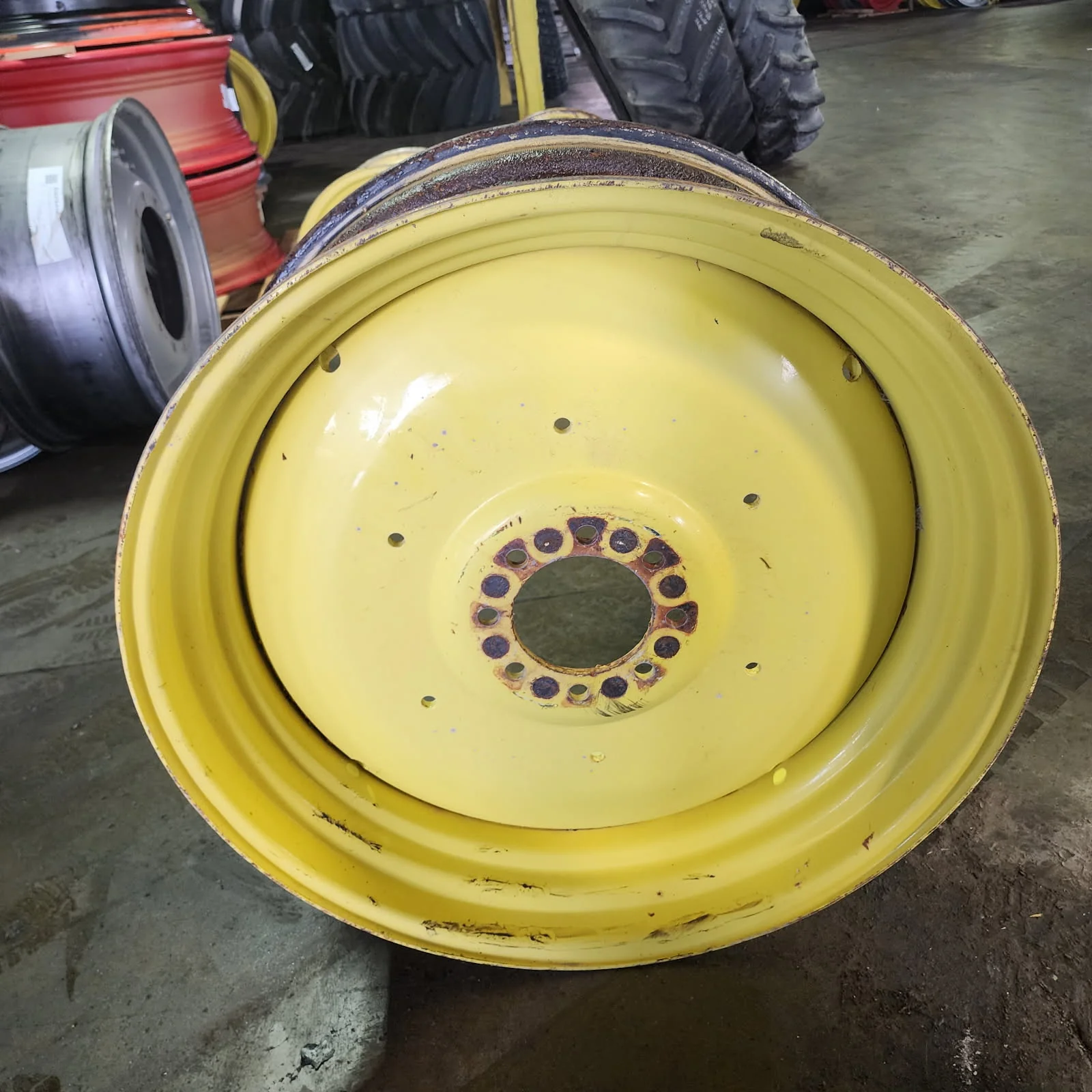 Used 15 X 34 8-8-6 DUAL YELLOW WHEEL