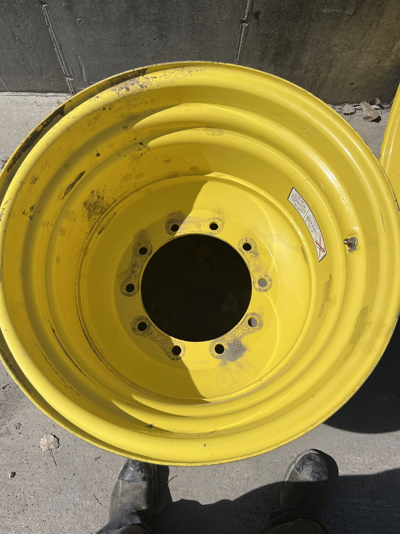 Used 25 x 26 10-13.19-11.07 12.75"BS Titan Yellow Implement Wheel