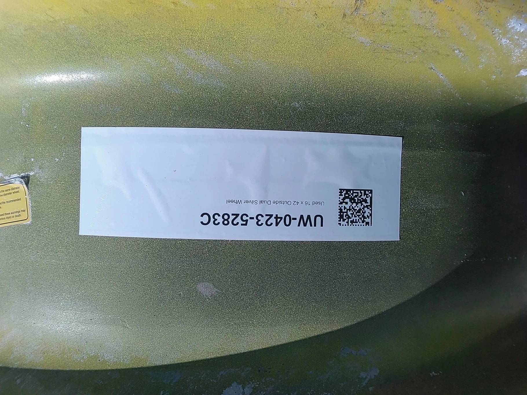 Used 16 x 42 Outside Dual Silver Wheel image 2