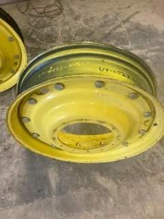 Used 10 X 38 John Deere Yellow 12 Bolt (.906") Stub Disc Wheel image 2