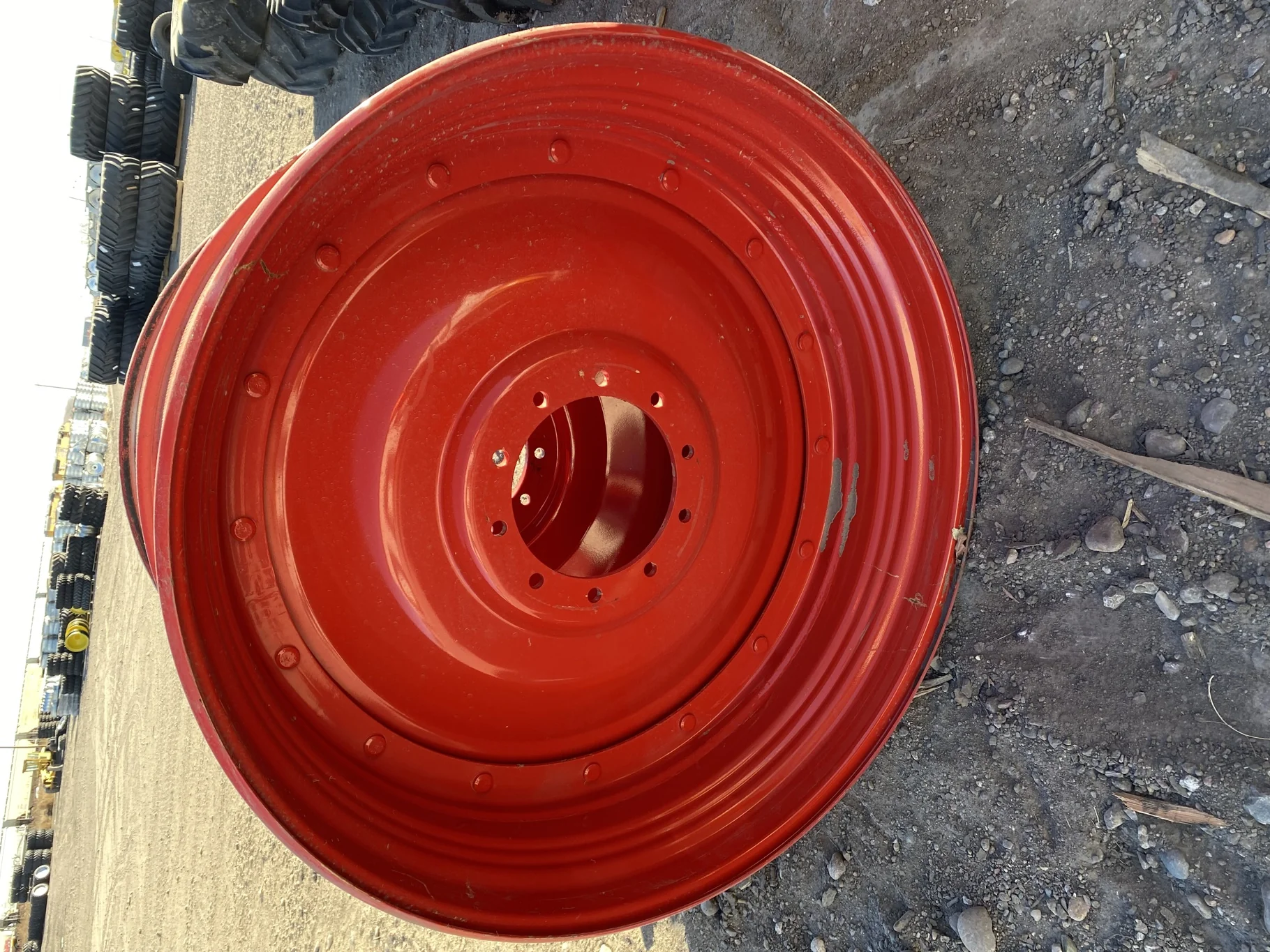 Used 16 X 46 Fendt Red 10 Bolt Center (10-13.1875-11.080) - Good Condition  _x000D_
(Scratches, Chip