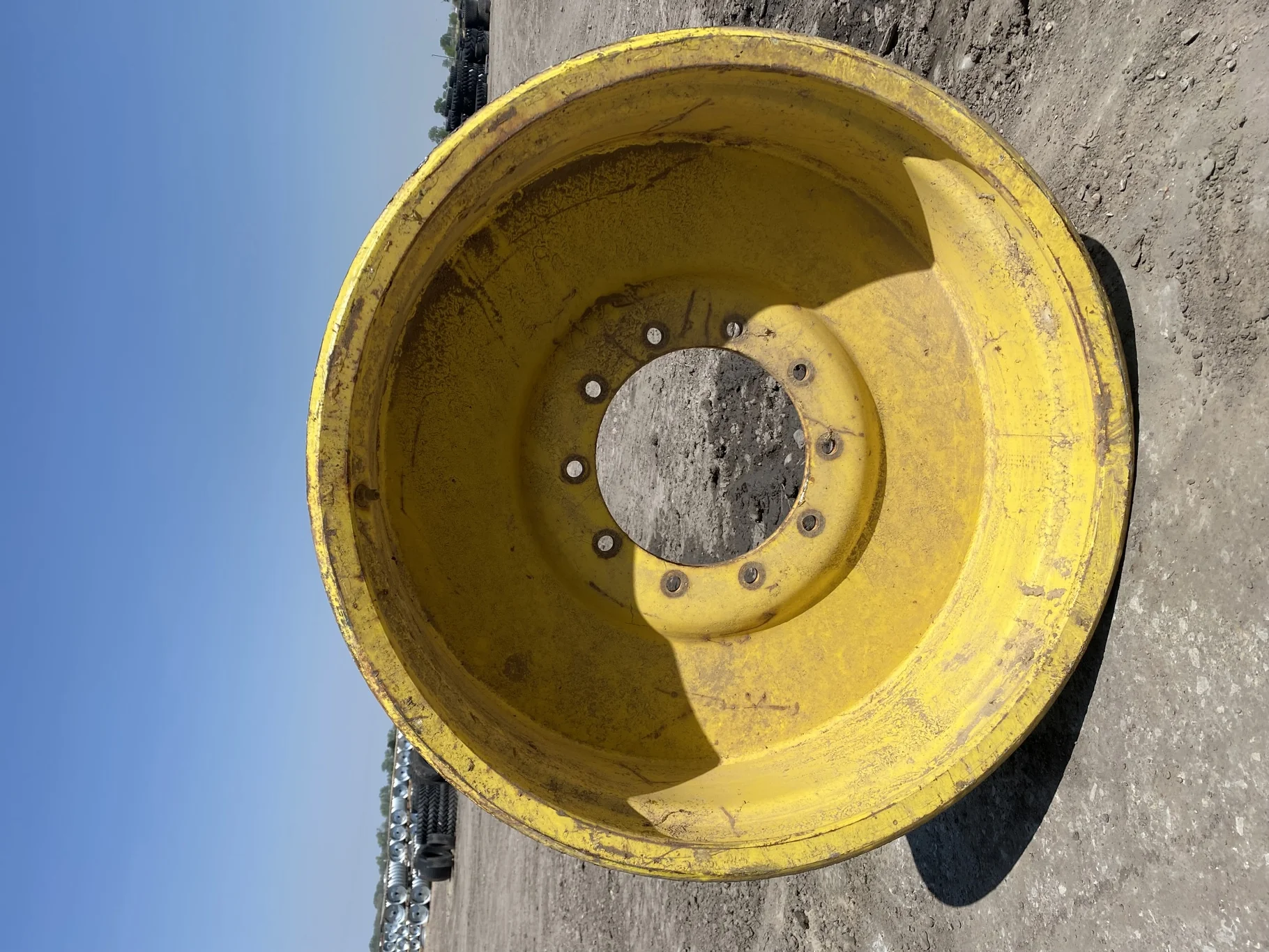 Used 16 X 34 John Deere Yellow 10 Bolt Sprayer Wheel SCRAP
