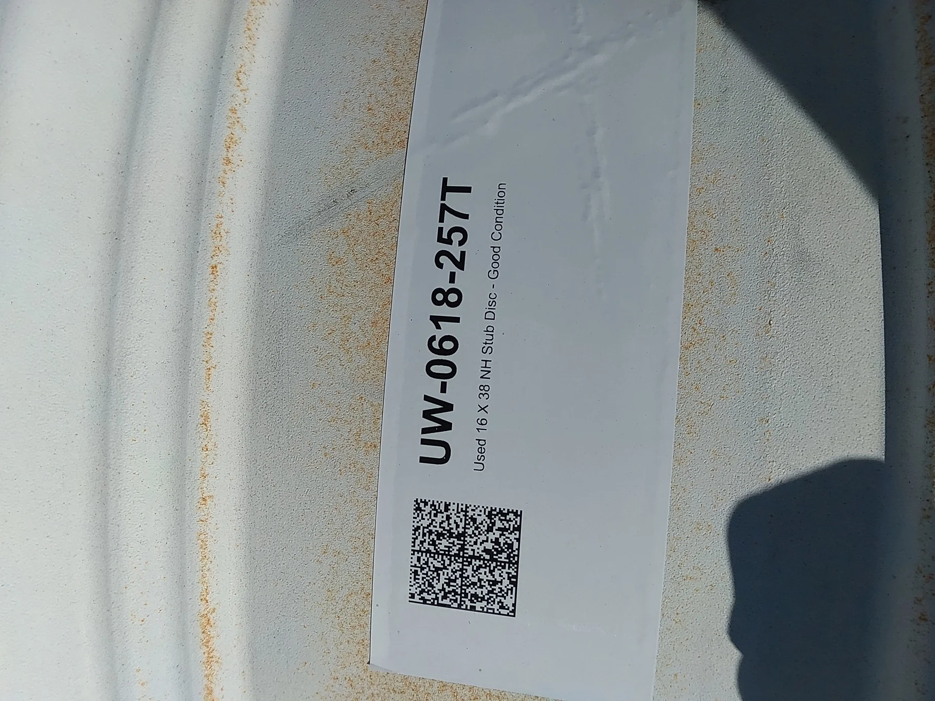 Used 16 X 38 NH Stub Disc - Good Condition