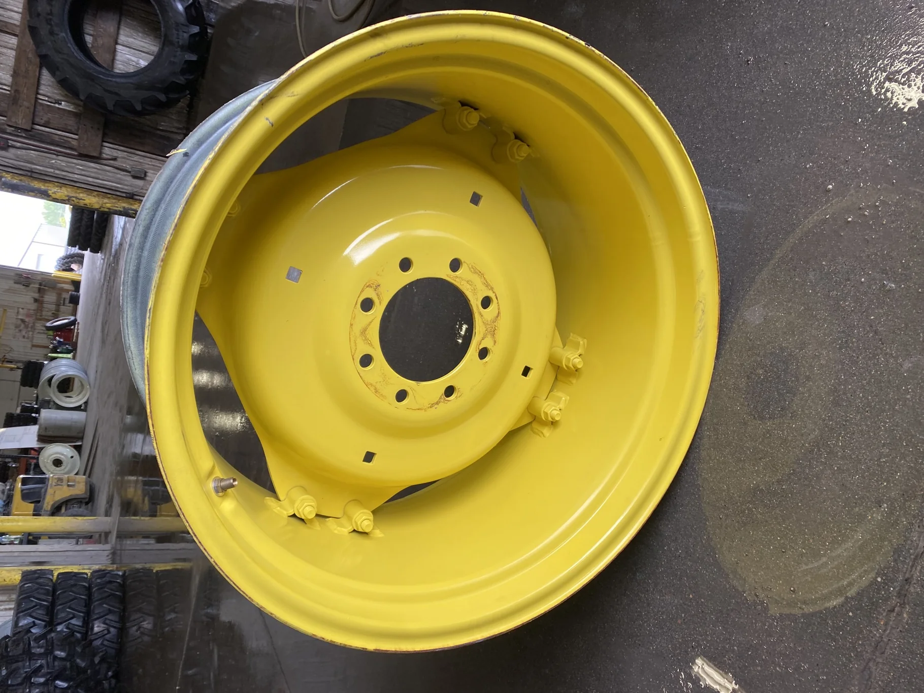 Used 15 X 28 8-8-6 GKN Style JD Yellow Wheel