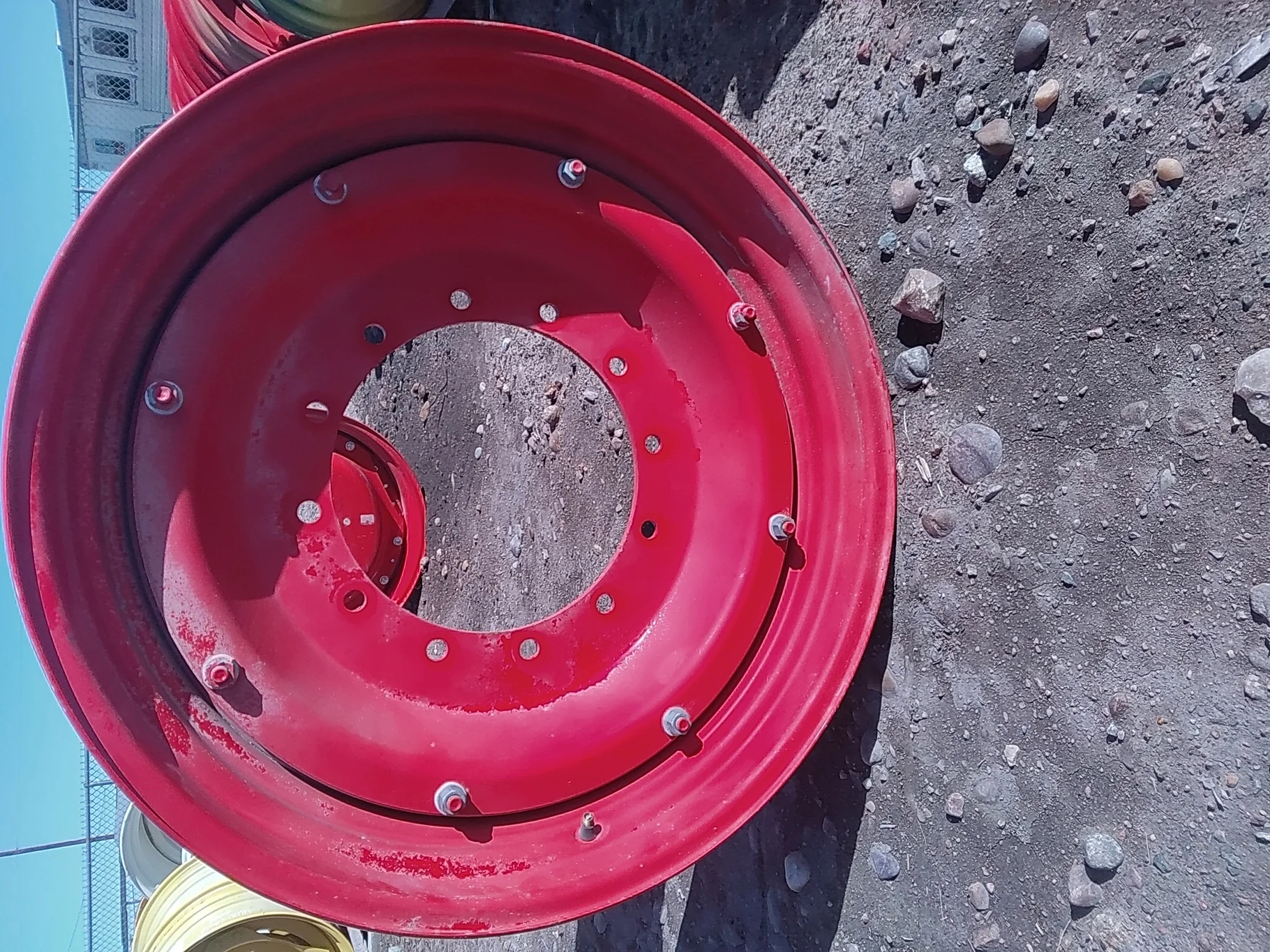 Used 14 X 34 Fendt Red Wheel Assembly with 12-16.625-14.625 Disc image 6