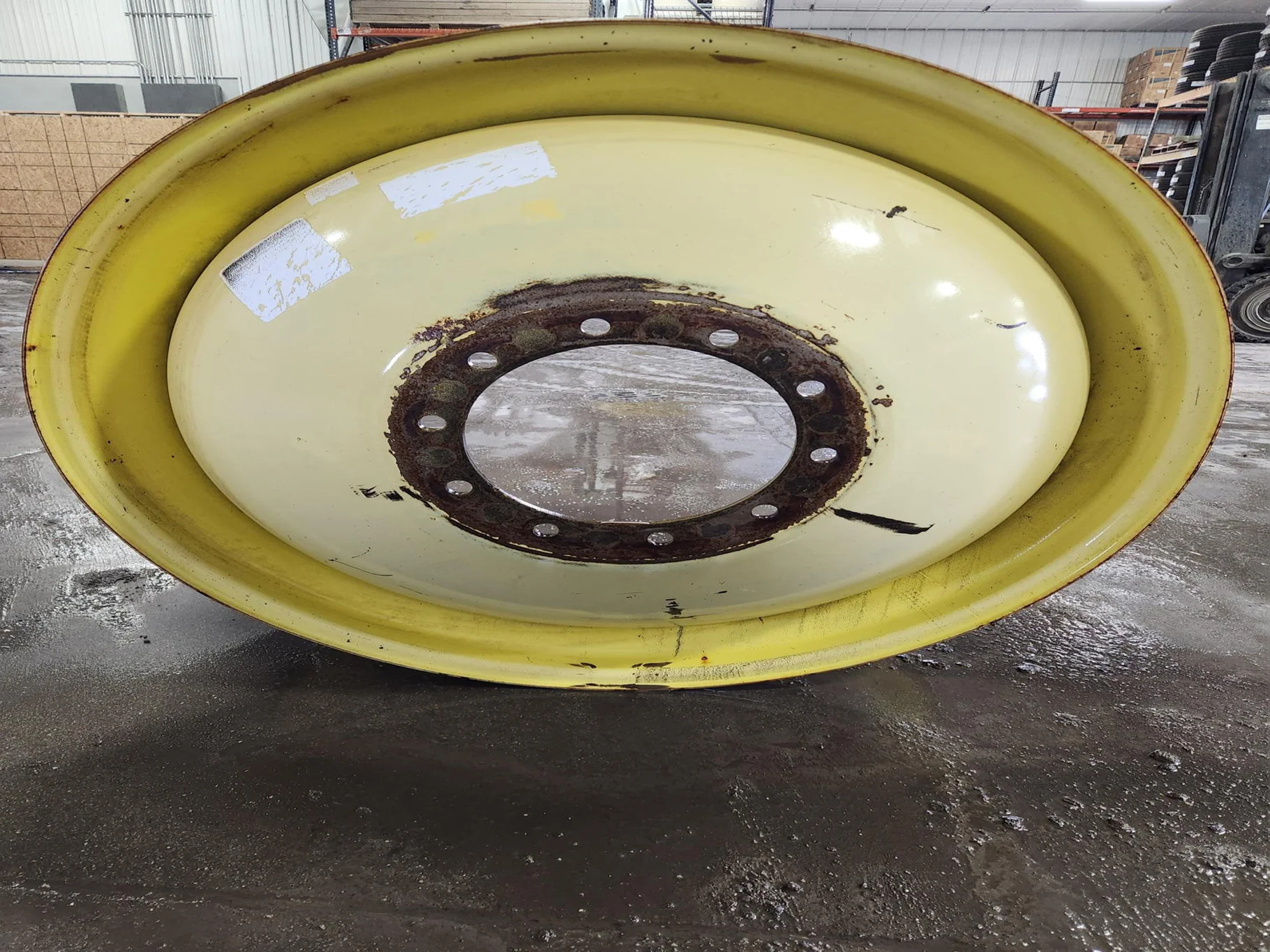 Used 18 x 42 10 Bolt (Inside) Dolly Dual Yellow Wheel image 4