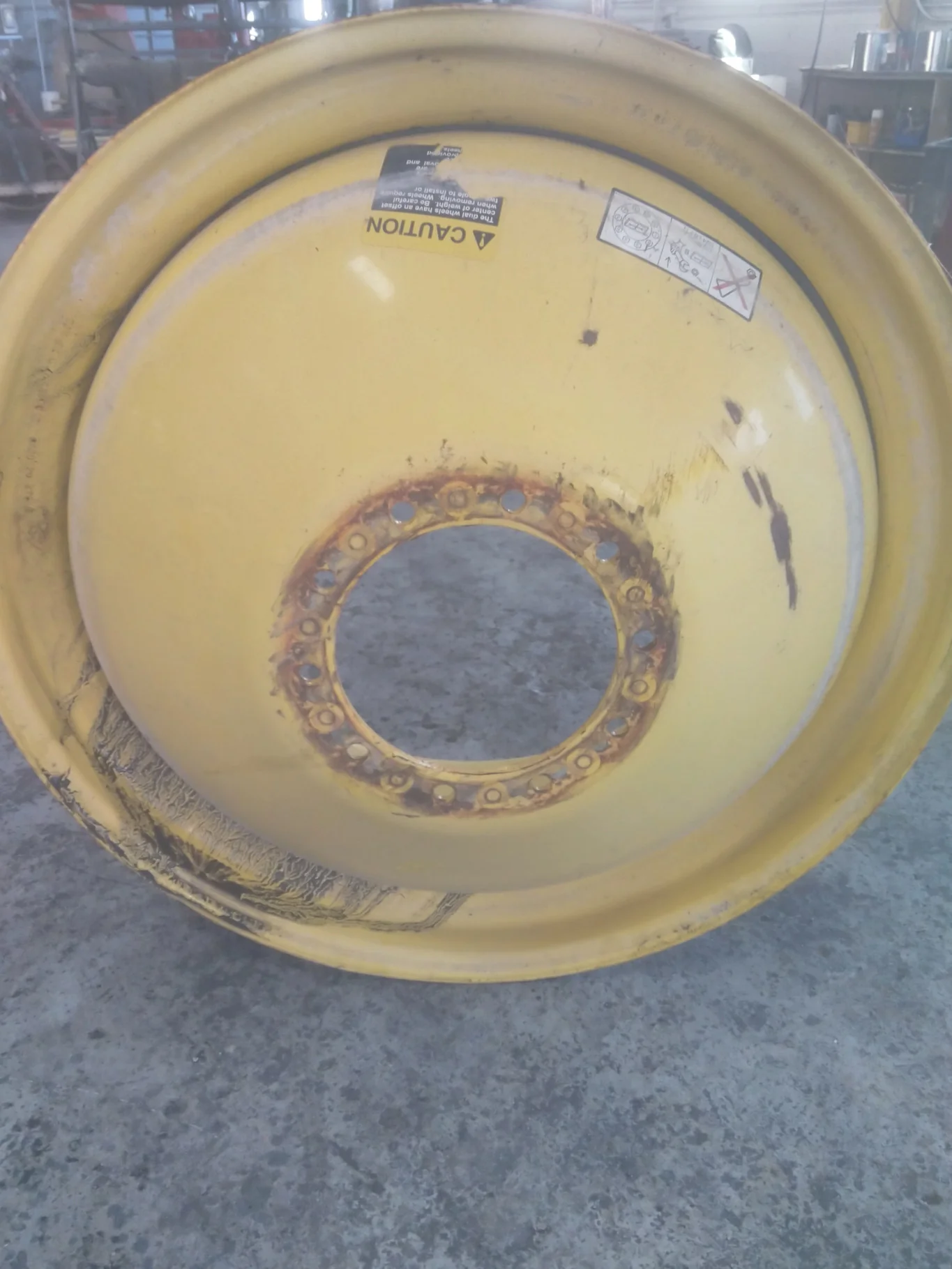 Used 18 X 42 10-13.18-11.09-14.4 Inside Dolly Dual Yellow Wheel
