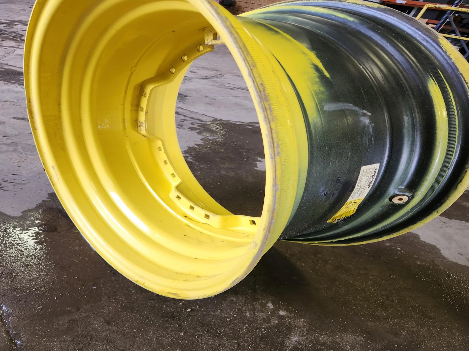 Used 13 x 30 Waffle 3 Bolt Yellow Wheel image 4