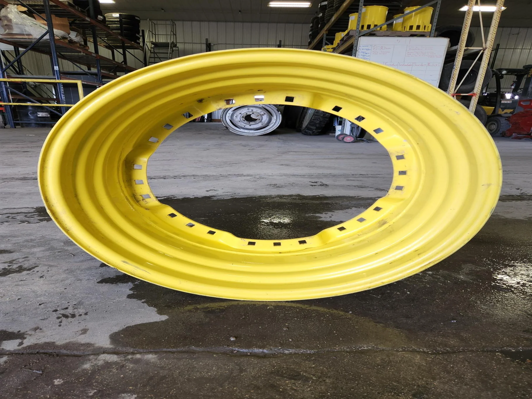 Used 13 x 30 Waffle 3 Bolt Yellow Wheel image 5