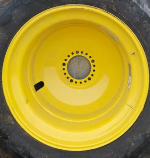 USED 18 X 42 20-13.187-10.5-15.00 (OUTSIDE) DOLLY DUAL YELLOW WHEEL image 2