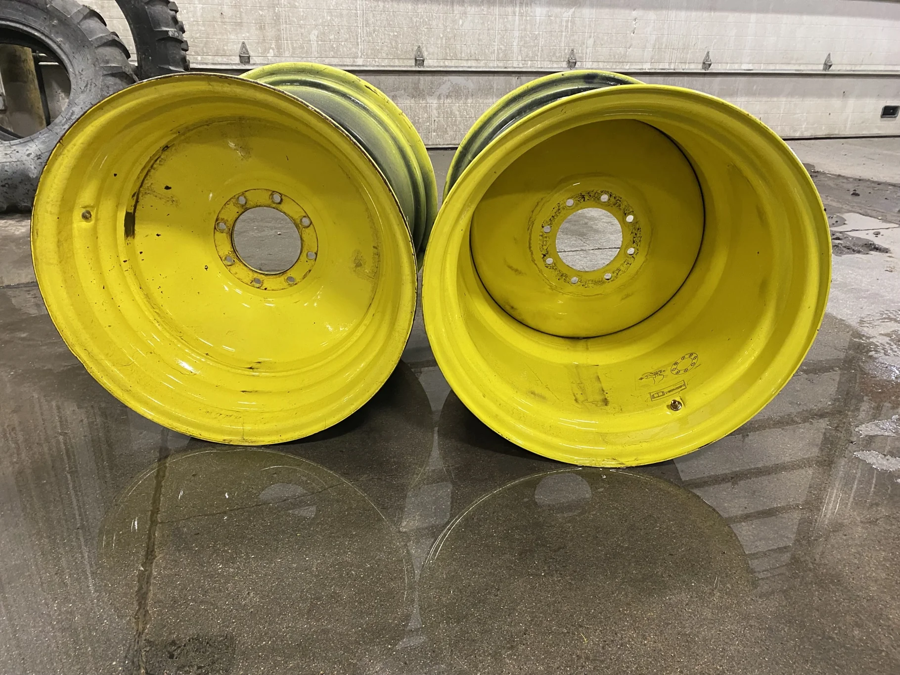 Used 25 X 26 John Deere Yellow 8 Bolt (.688) 1/2" Formed Center Wheel (8-8-6.03) -2.50" - Good Condi image 2