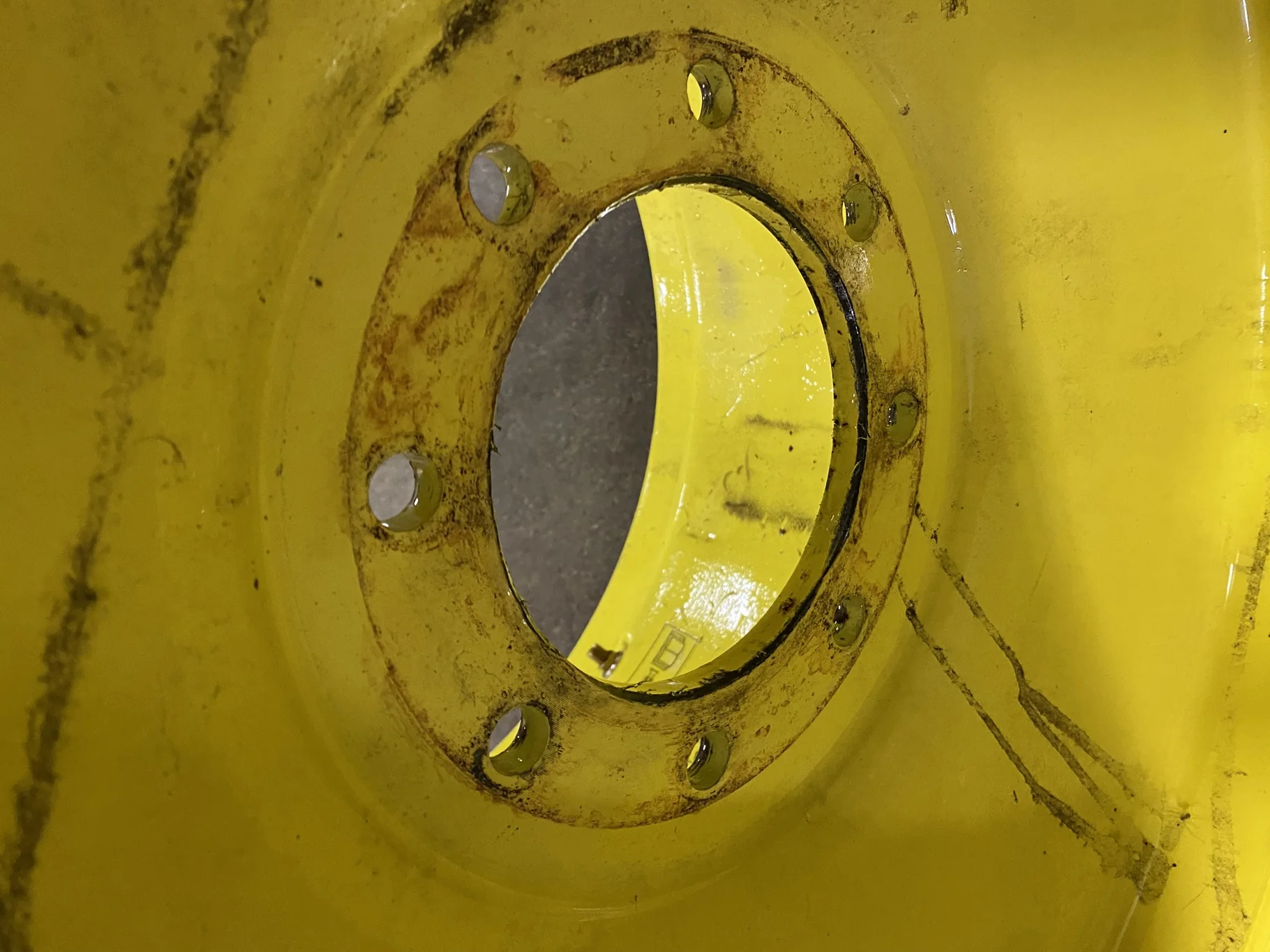 Used 25 X 26 John Deere Yellow 8 Bolt (.688) 1/2" Formed Center Wheel (8-8-6.03) -2.50" - Good Condi image 5