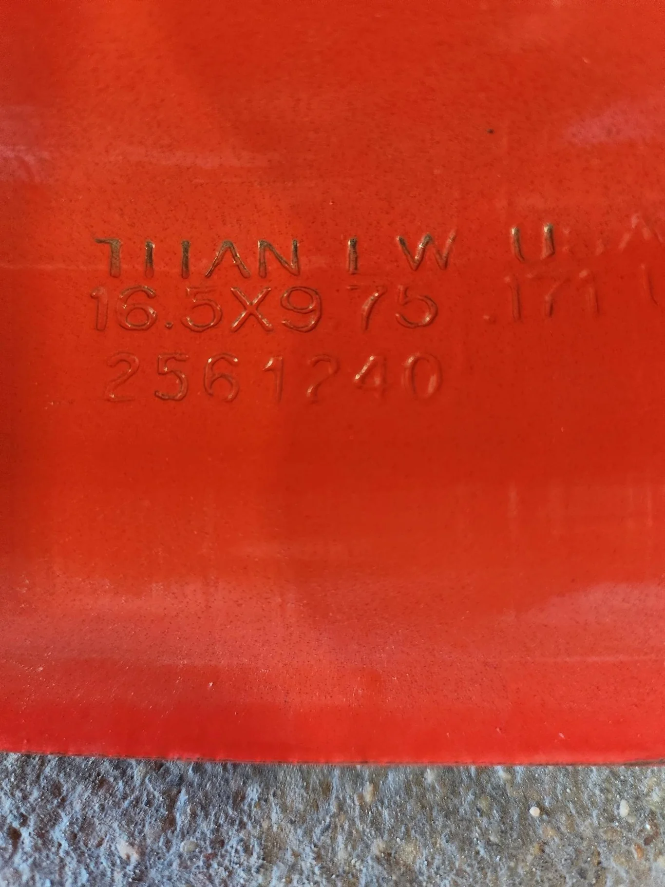 Take-Off 9.75 x 16.5 (6-6-4.63) 6 3/4 BS Kubota Orange Skidloader Wheel image 4