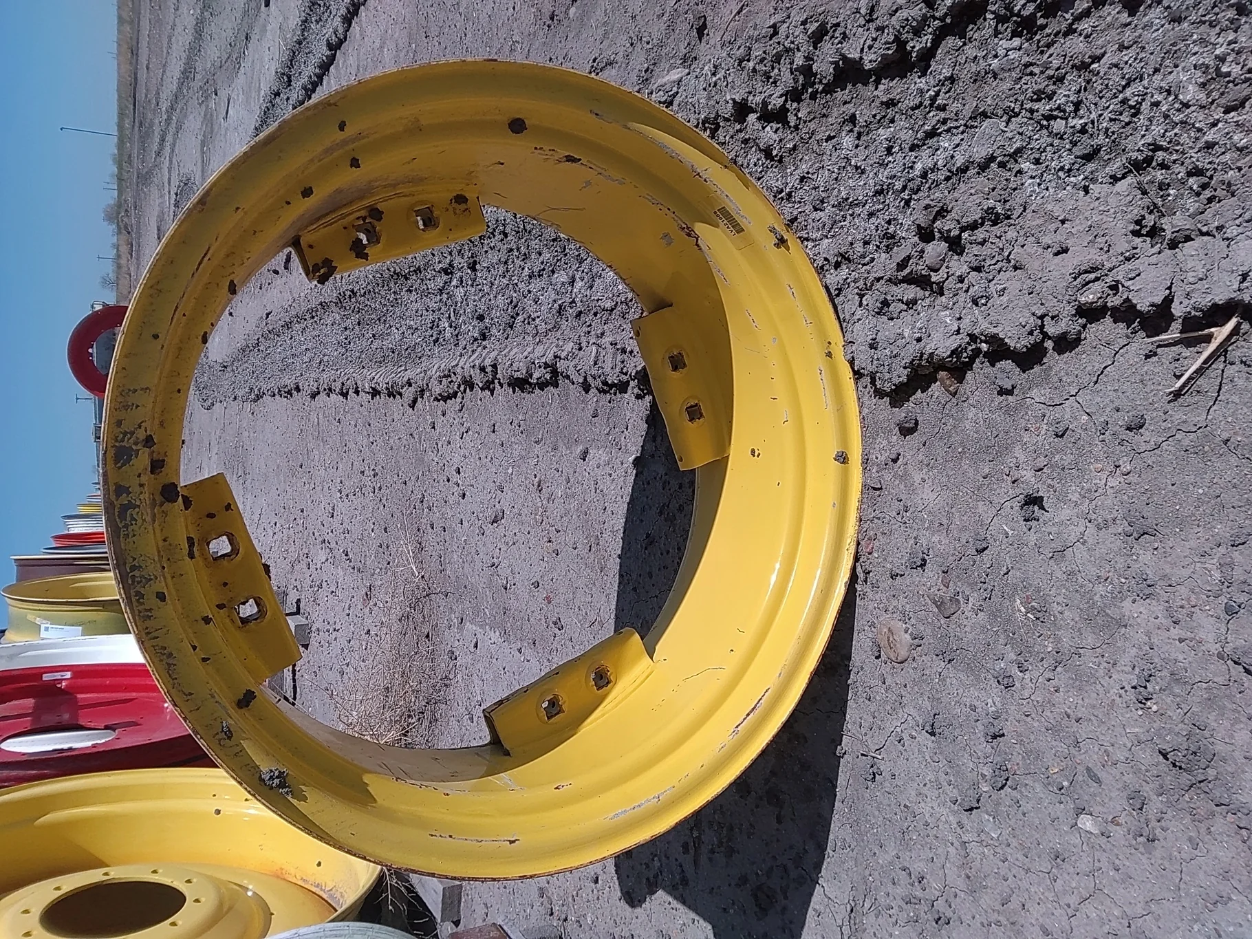 Used 10 X 24 John Deere Yellow GKN Style Rim image 3