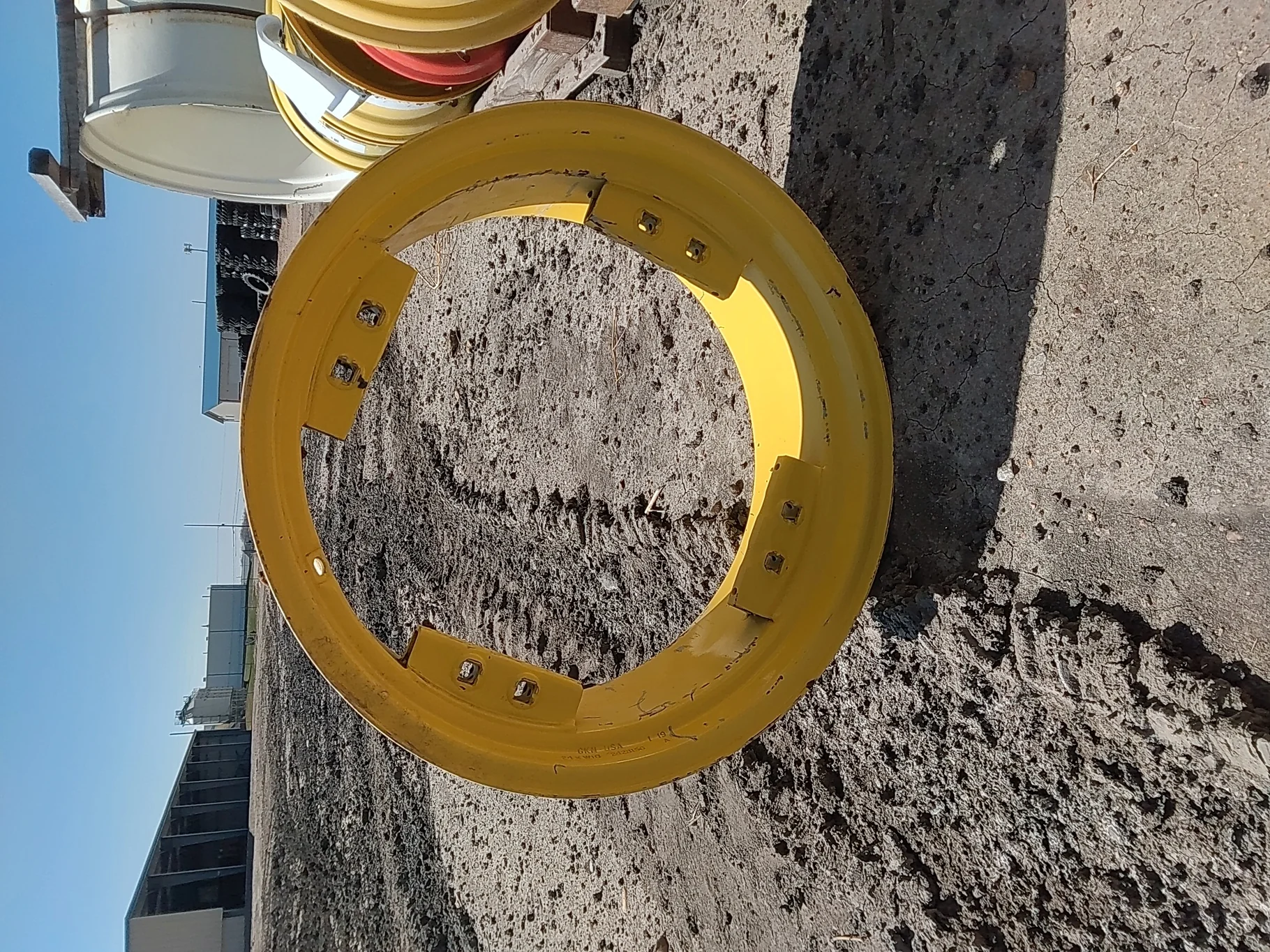 Used 10 X 24 John Deere Yellow GKN Style Rim image 6