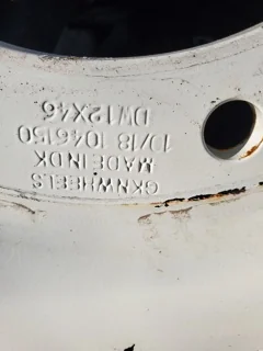 Used 12 X 46 NH White 8-10-8 GKN Stub Disc with Center (WH 19mm) (3.5bs)