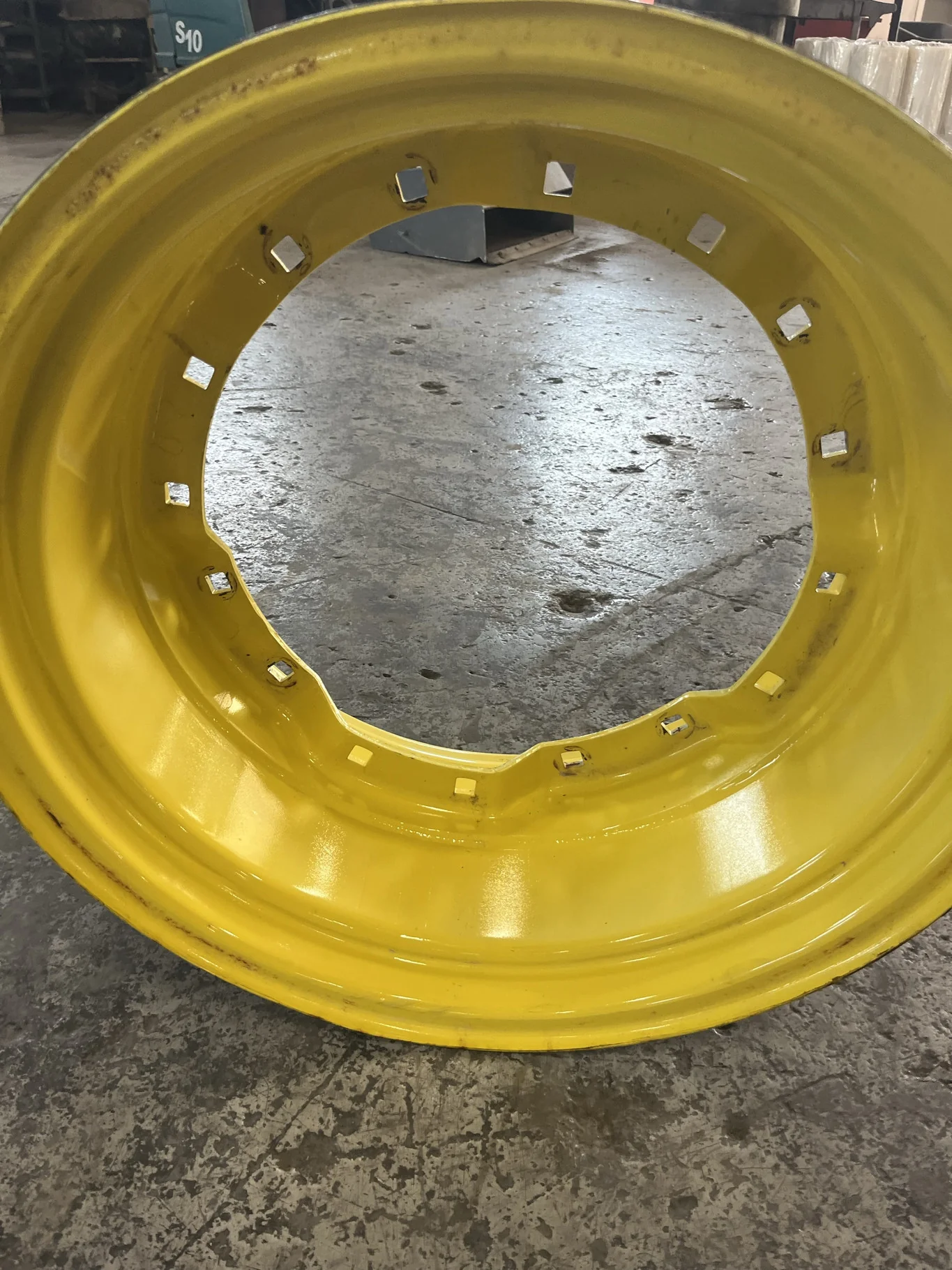 Take-Off 12 X 24 2 Bolt JD Yellow Waffle Wheel image 3