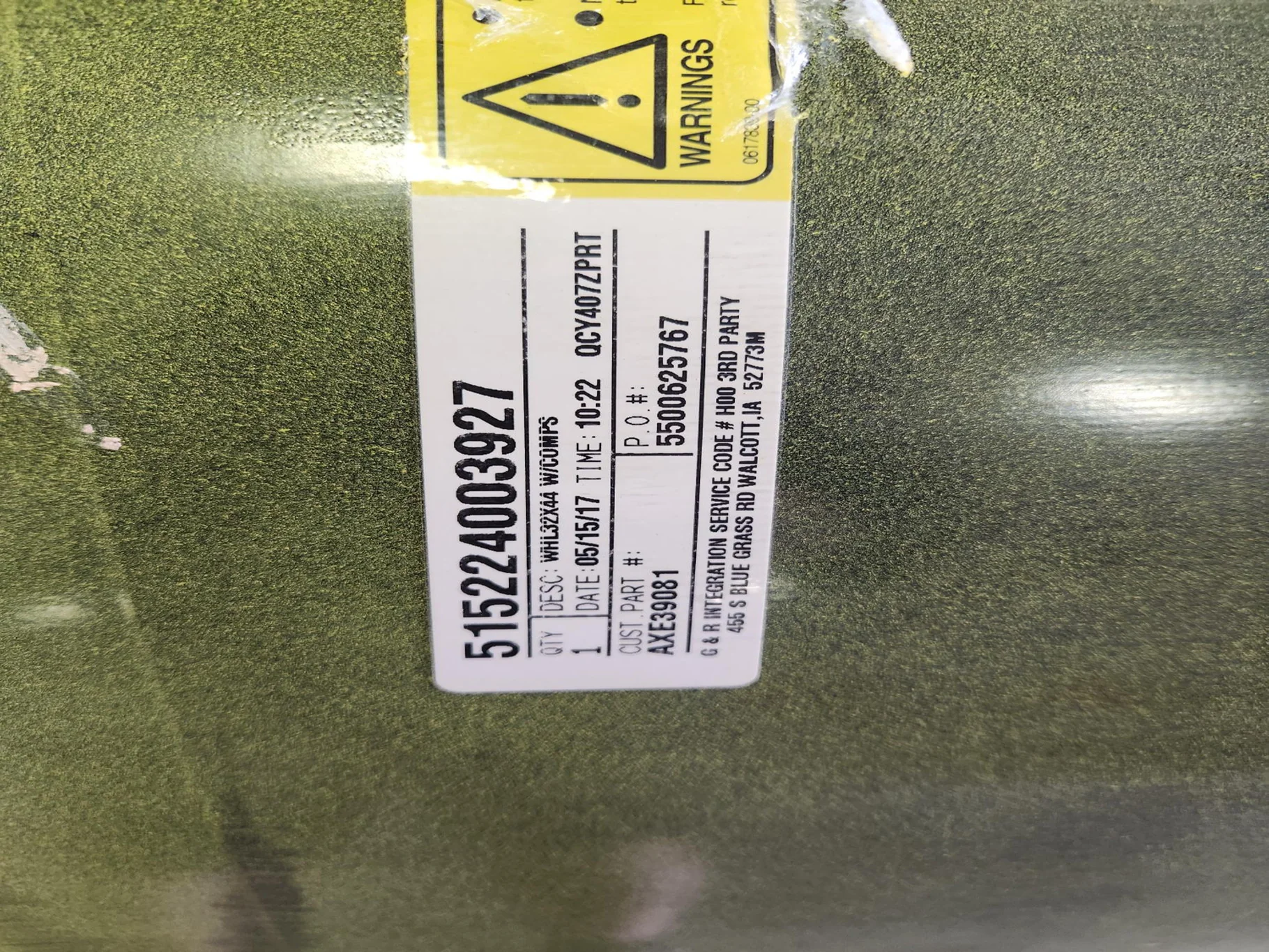 Used 44 X 32 (10-13.187-11.060) 1" IN Yellow Combine Wheel image 6
