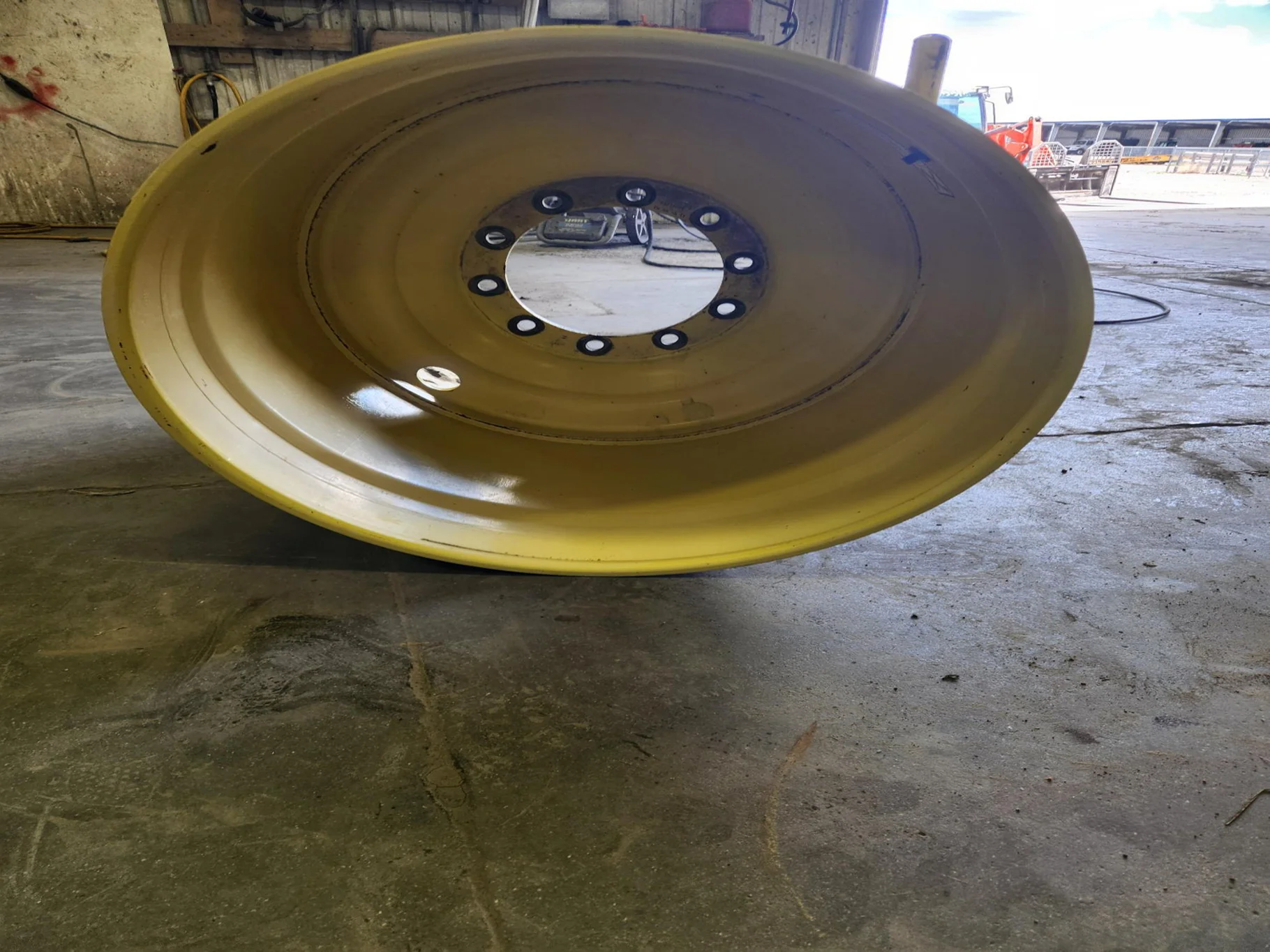 Used 44 X 32 (10-13.187-11.060) 1" IN Yellow Combine Wheel image 7