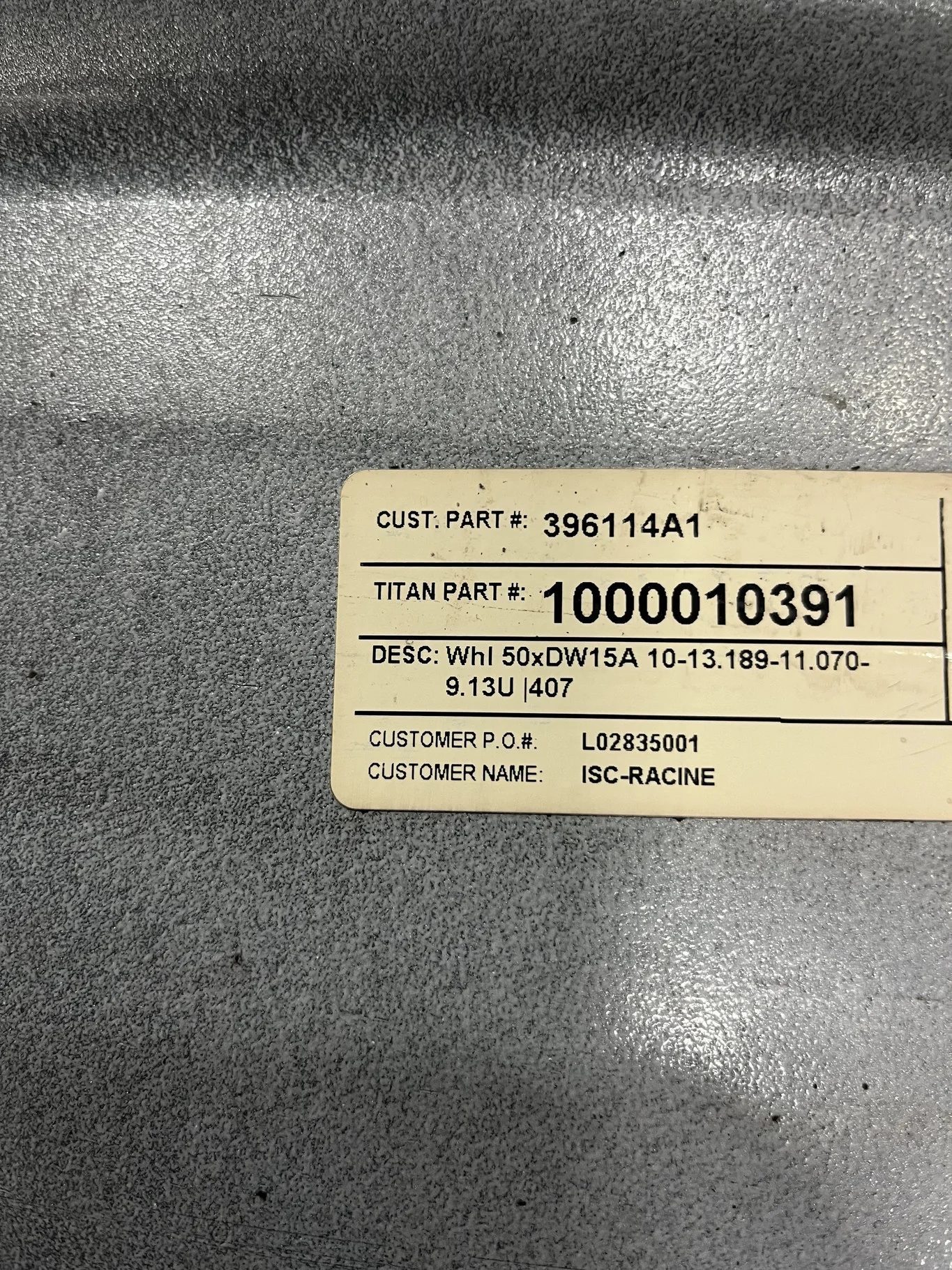 Used 15 X 50 10-13.189-11.07-9.13 Case Silver Dual Wheel image 3