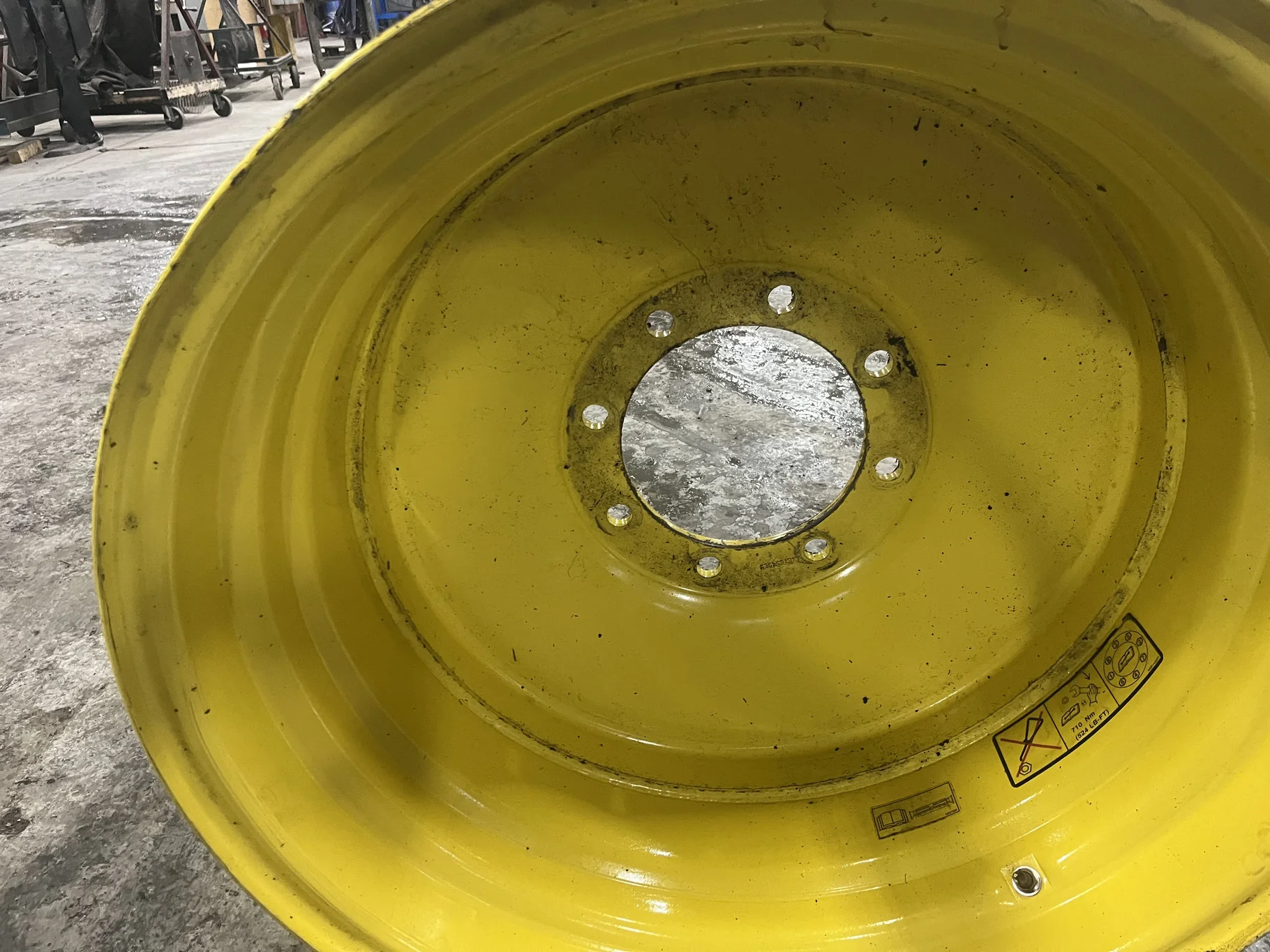 Used 25 X 30 8-10.82-8.735 Yellow Combine Wheel
