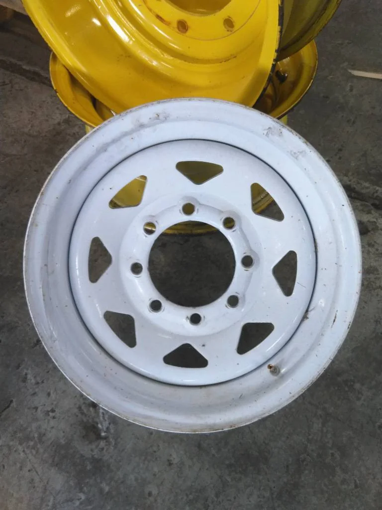 Used 6 x 16 8-6.5 White Trailer Wheel Mild Rust