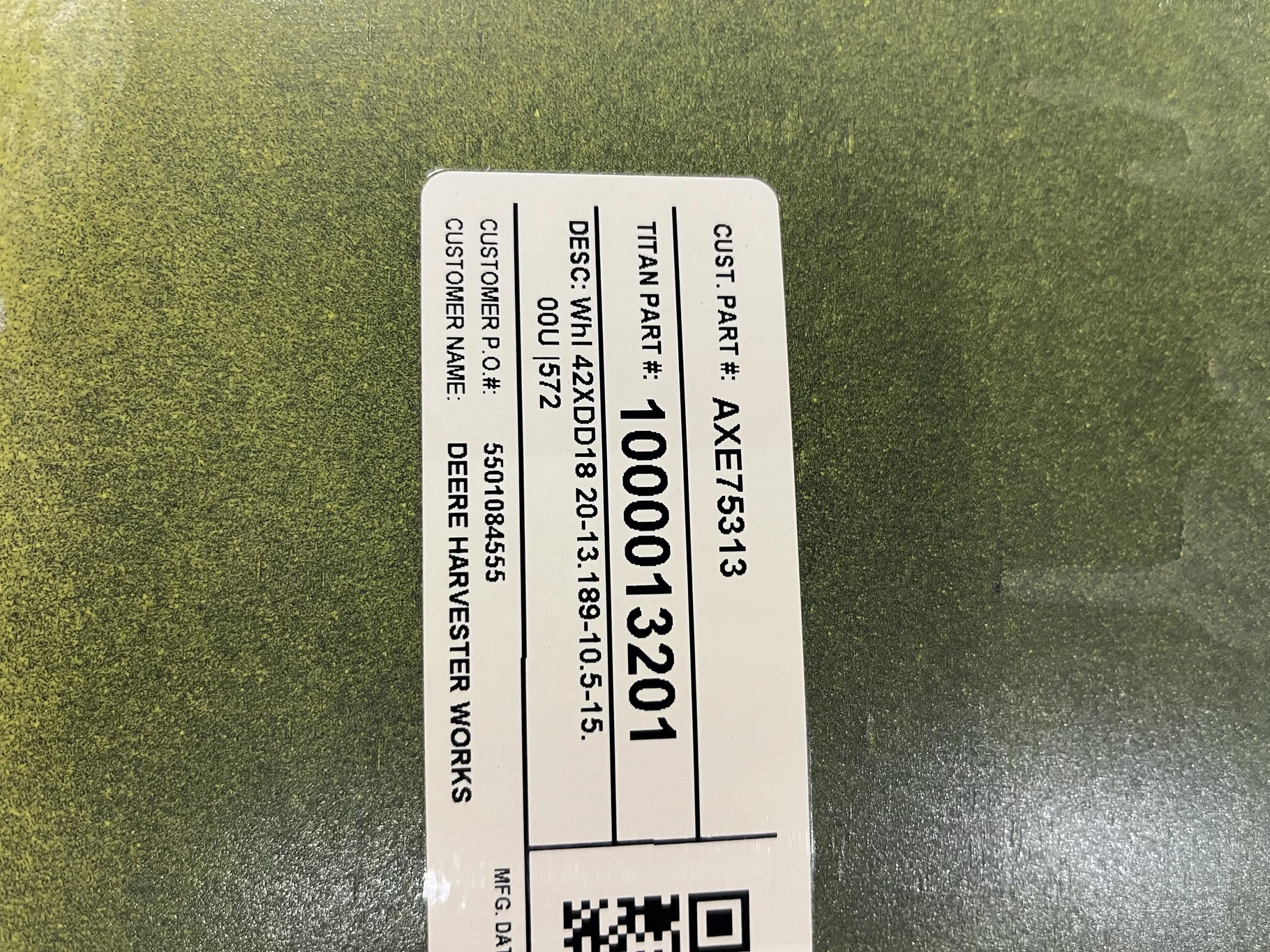 Take-Off 18 X 42 20-13.19-10.50 Dolly Dual Yellow Wheel