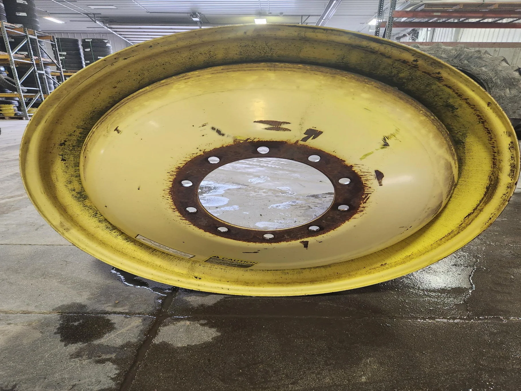 Used 18 X 42 10-13.187-11.07-14.4 (INSIDE) DOLLY DUAL YELLOW WHEEL image 5