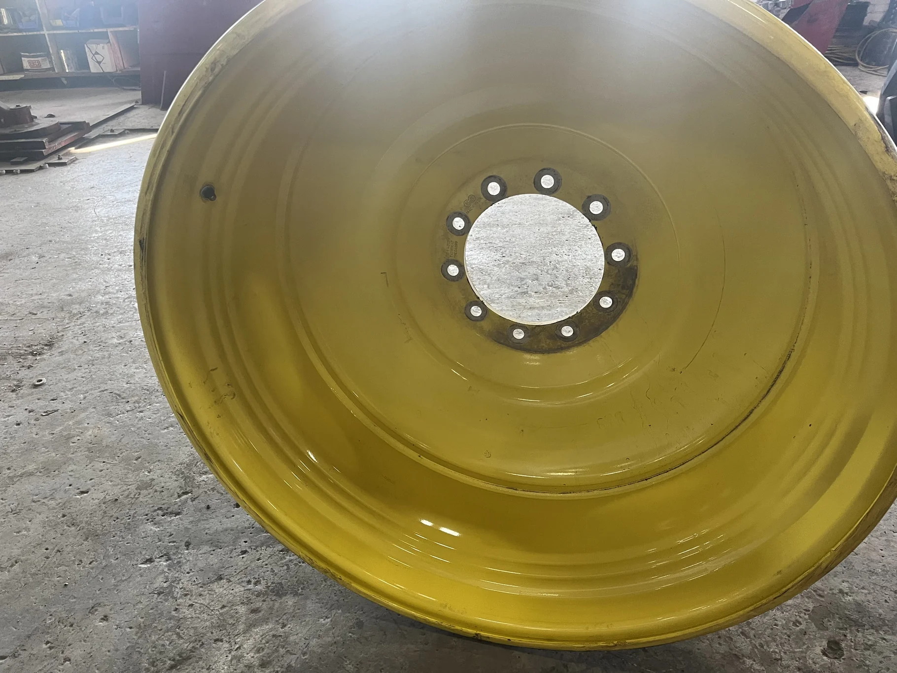 Used 30 X 42 10-13.187-11.08 .906  Yellow Combine Wheel image 3