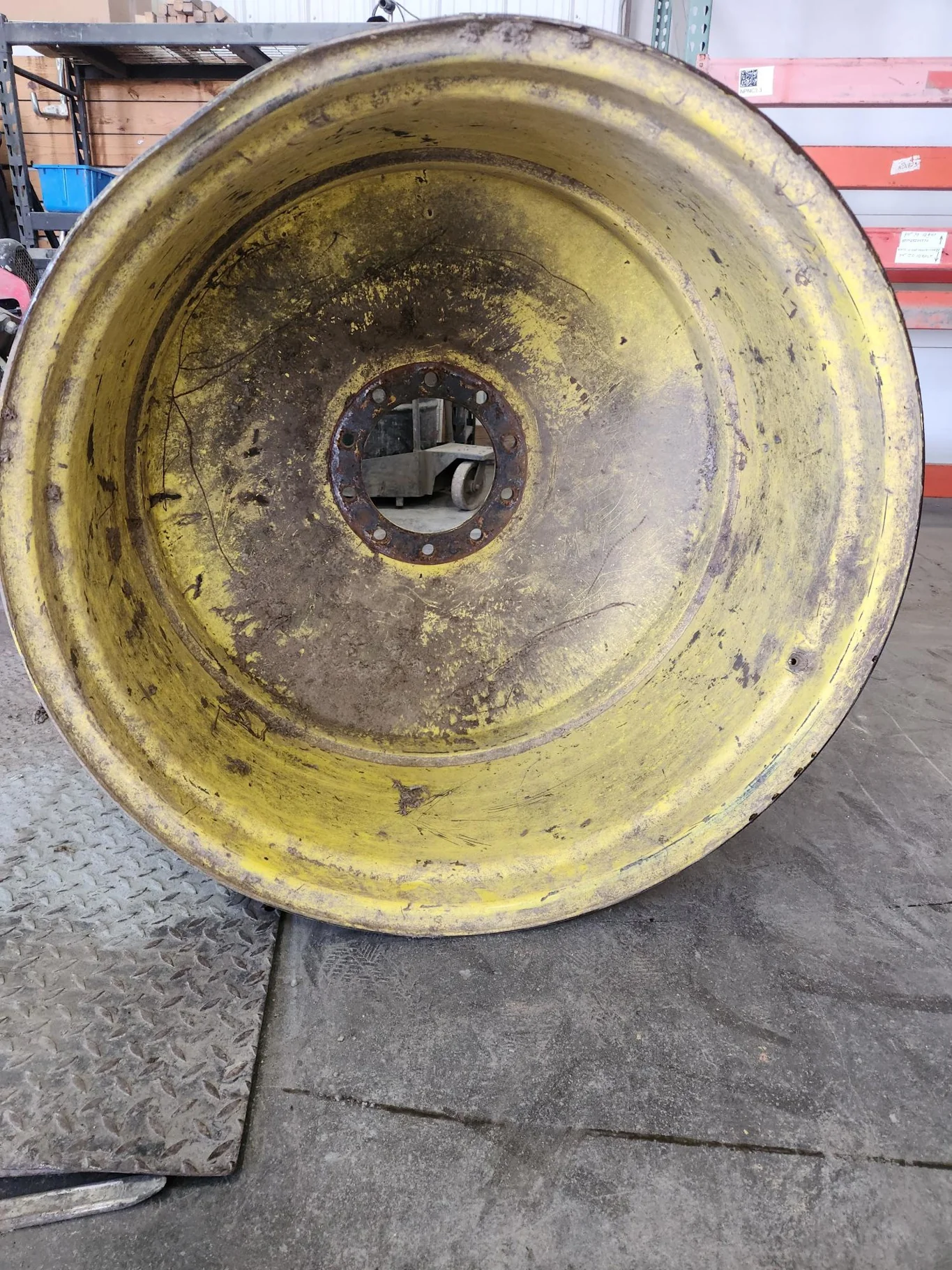 Used 18 x 38 10-12-9.5 Inside Dolly Dual Yellow Wheel image 3