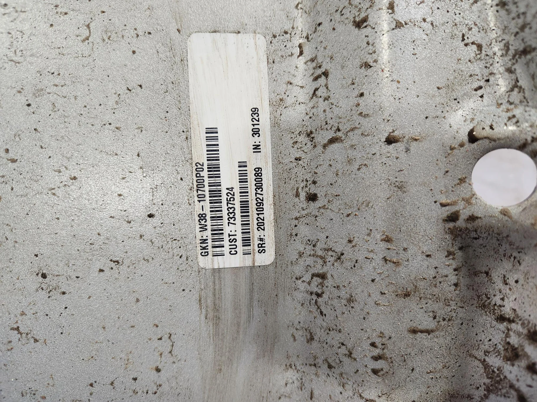 Take-Off 16 x 38 2 Bolt 4/2 Clamp Case Silver Wheel