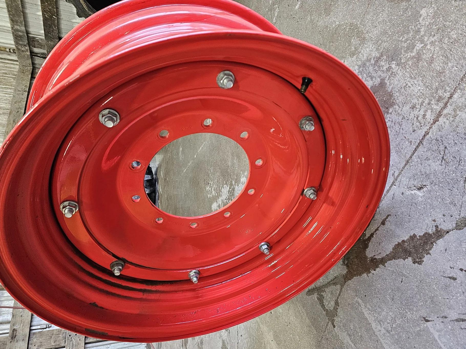 Used 13 X 30 Fendt Red Stub Disc Wheel w/ 10-13-11 Disc (scratches)