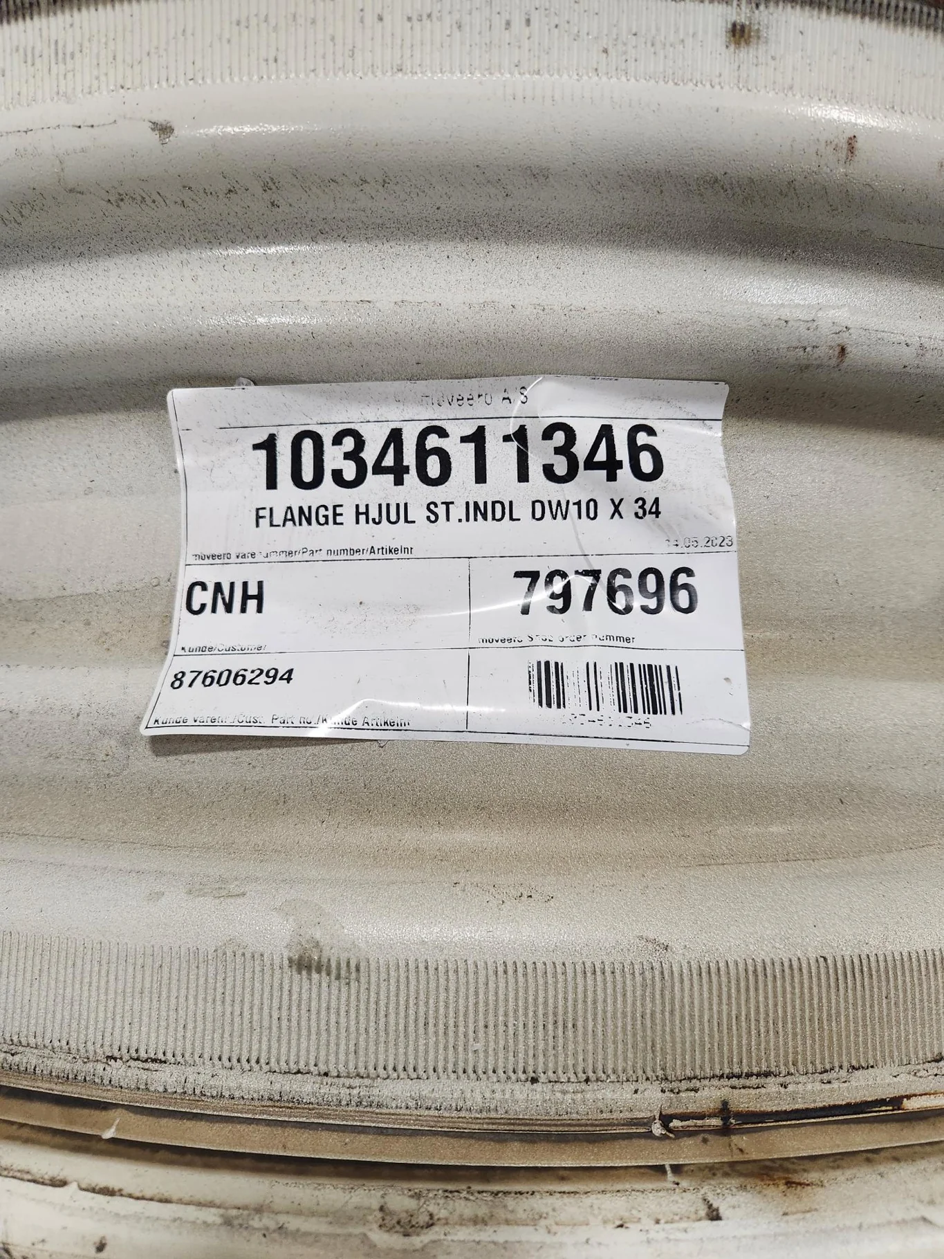 Take-Off 10 x 34 8 Bolt Moveero New Holland White Wheel