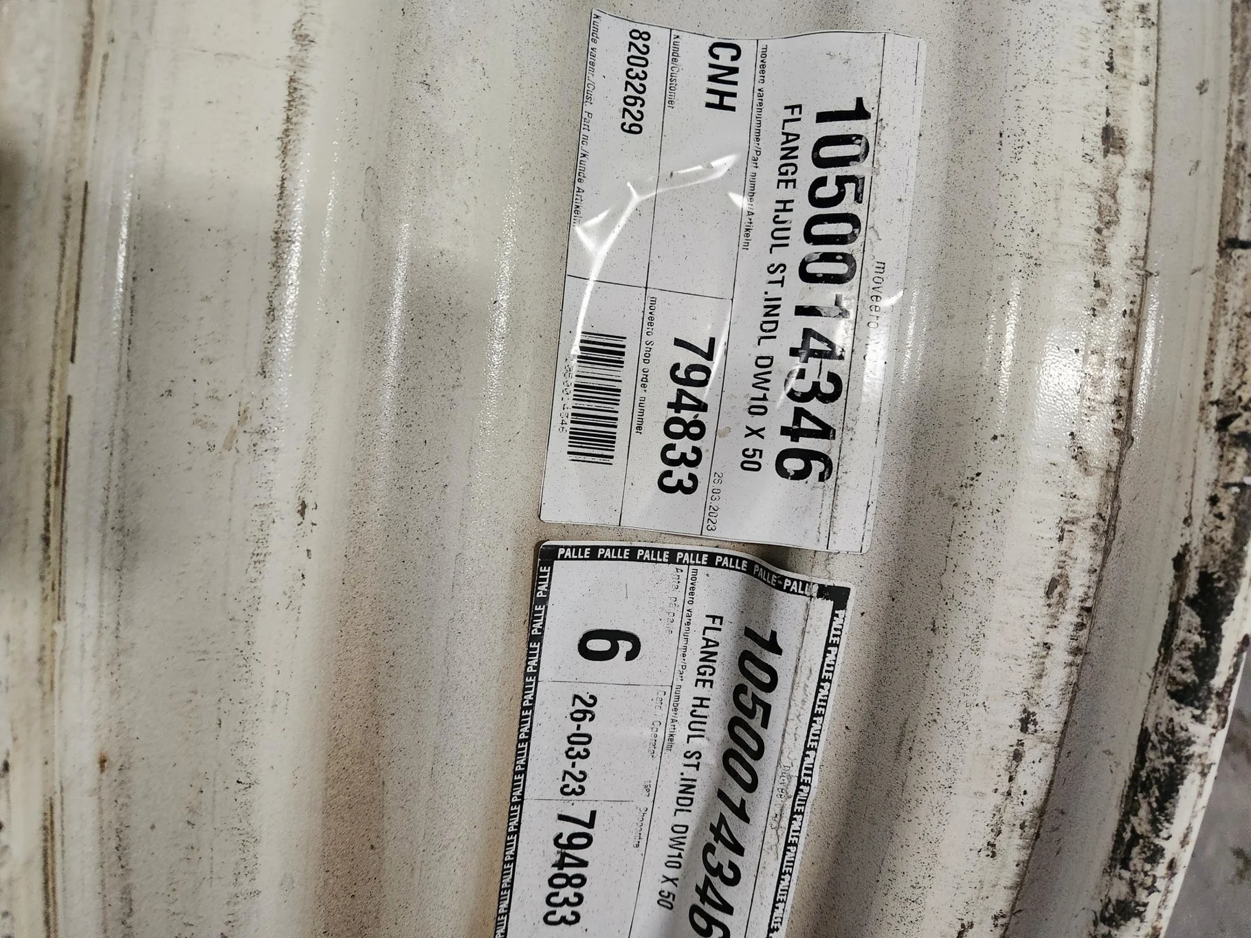 Take-Off 10 x 50 8 Bolt Moveero New Holland White Wheel